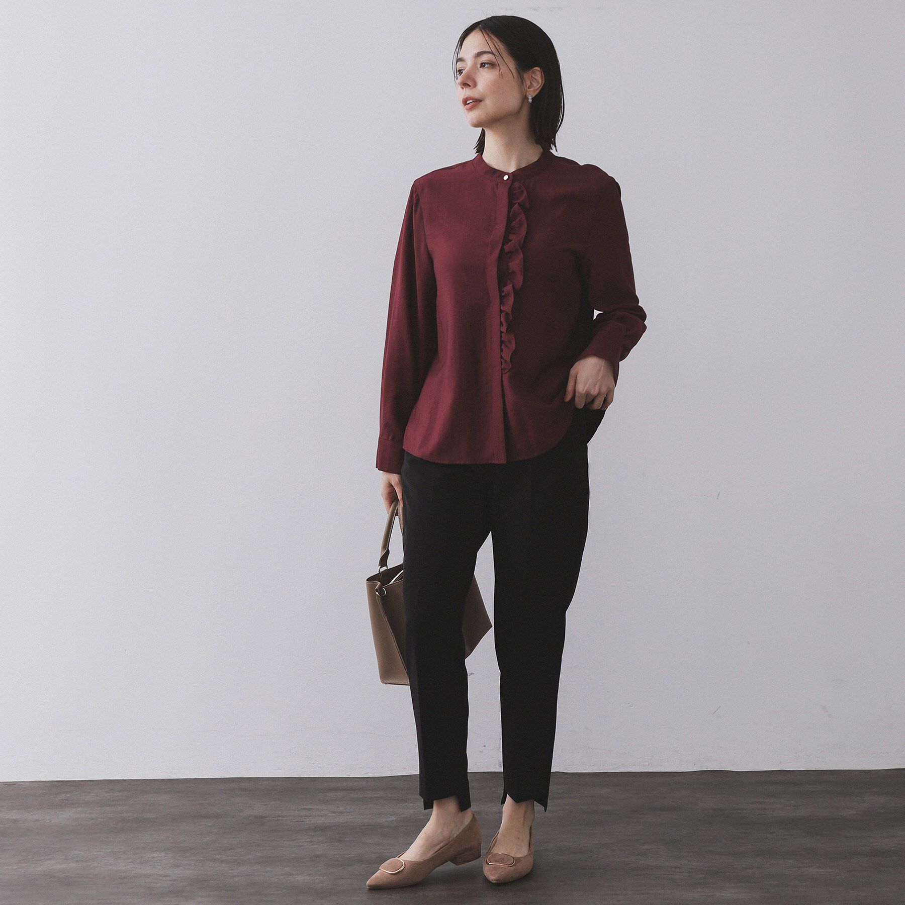 OPAQUE.CLIP「フロントフリルブラウス【洗濯機OK】」|シャツ・ブラウス|