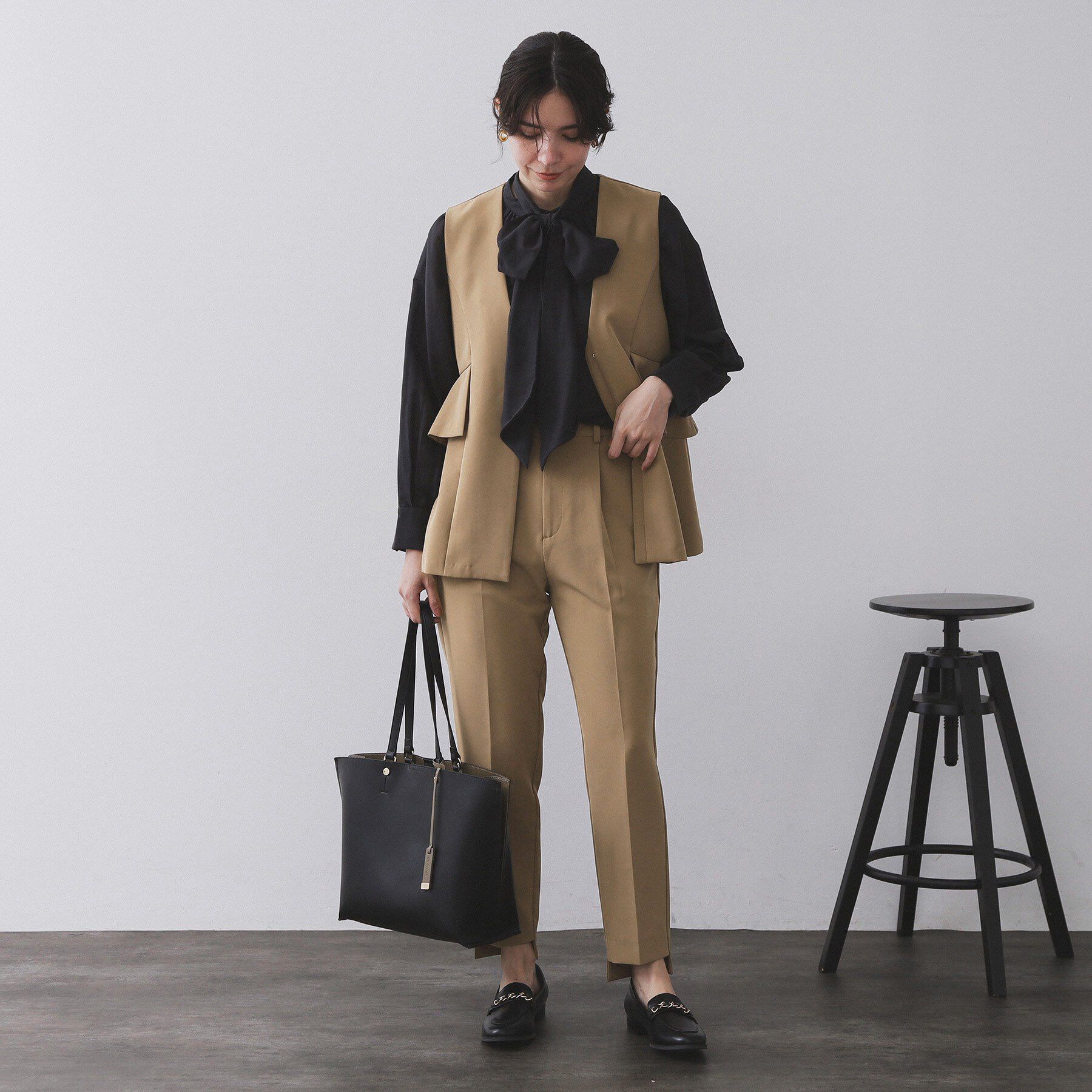 OPAQUE.CLIP「ステップヘムテーパードパンツ/セットアップ対応可【洗濯機洗い可】」|その他|