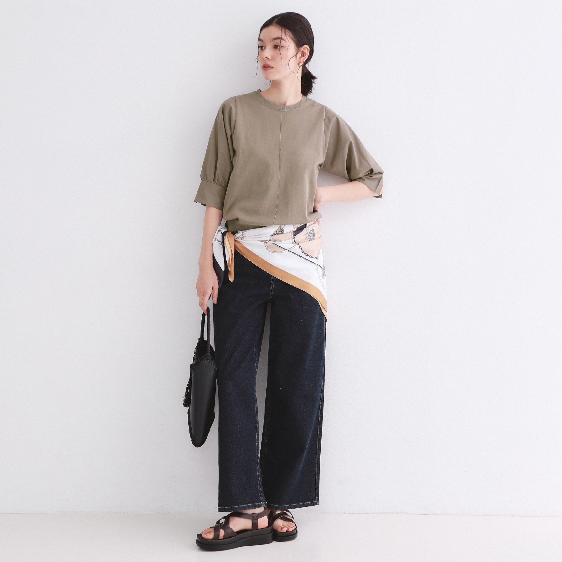 OPAQUE.CLIP「ドッキングスリーブニット【洗濯機洗い可/抗ピル】」|ニット・セーター|