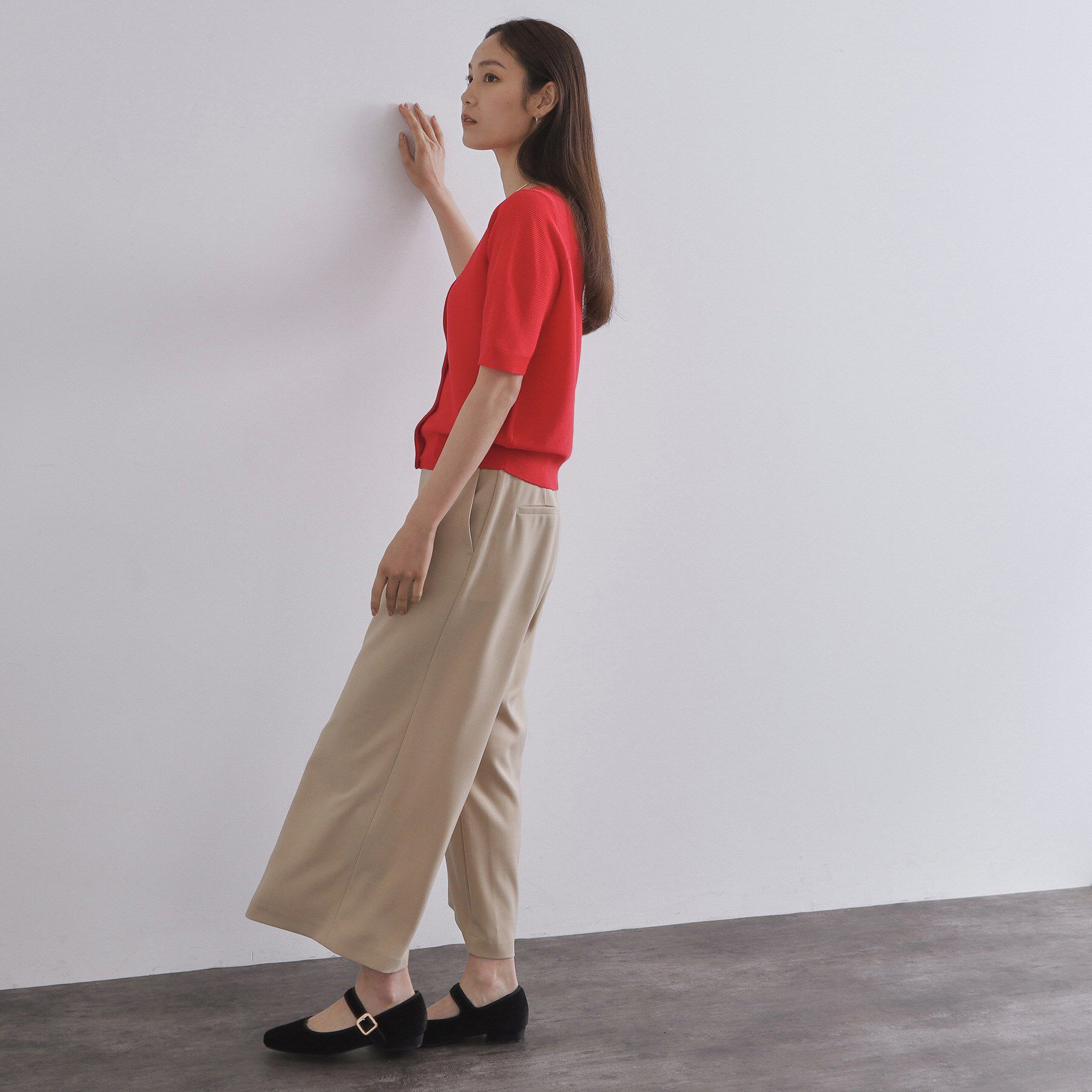 OPAQUE.CLIP「ガーダーニットカーディガン【UVケア/洗濯機洗い可】」|カーディガン|