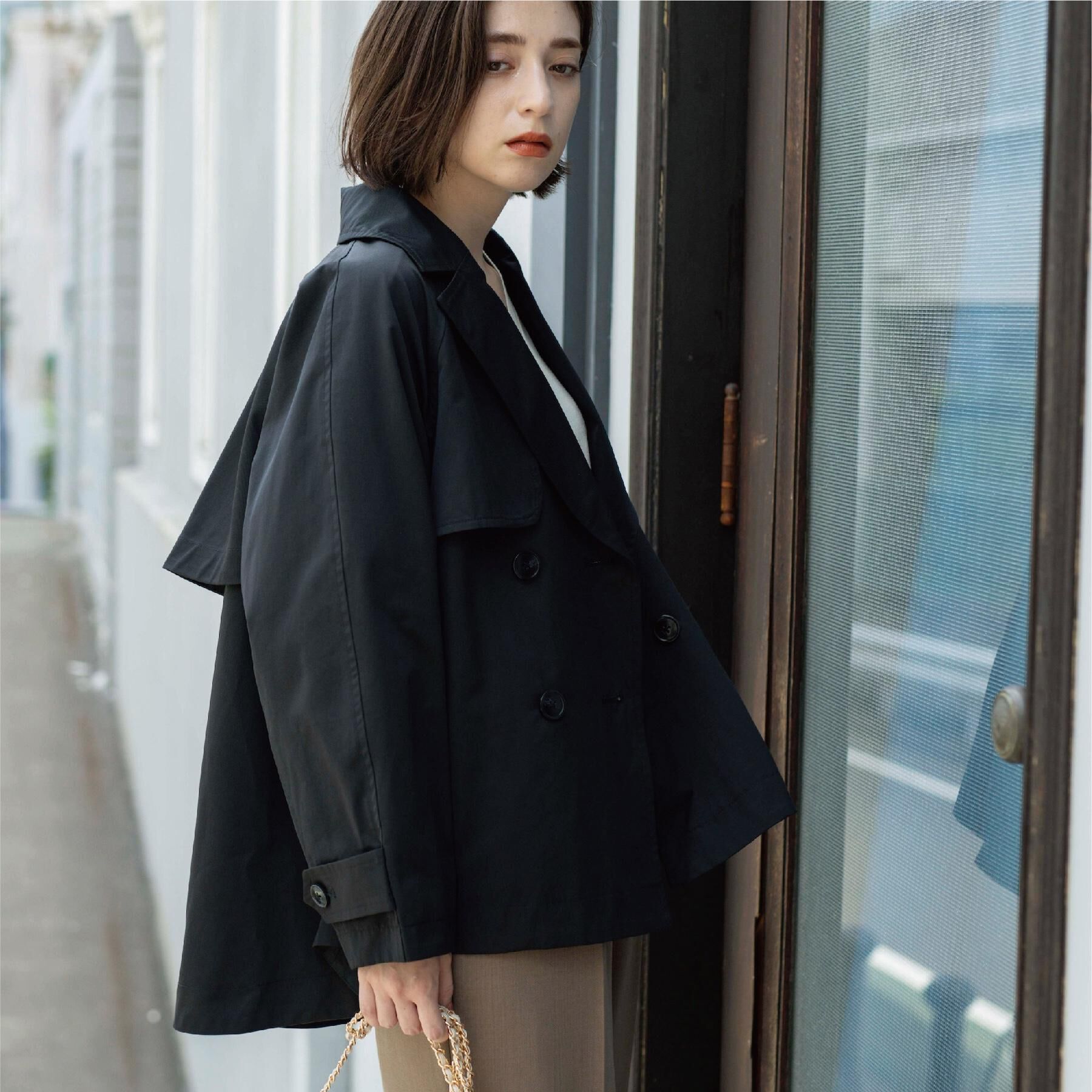 OPAQUE.CLIP「フレアミドルトレンチコート」|トレンチコート|