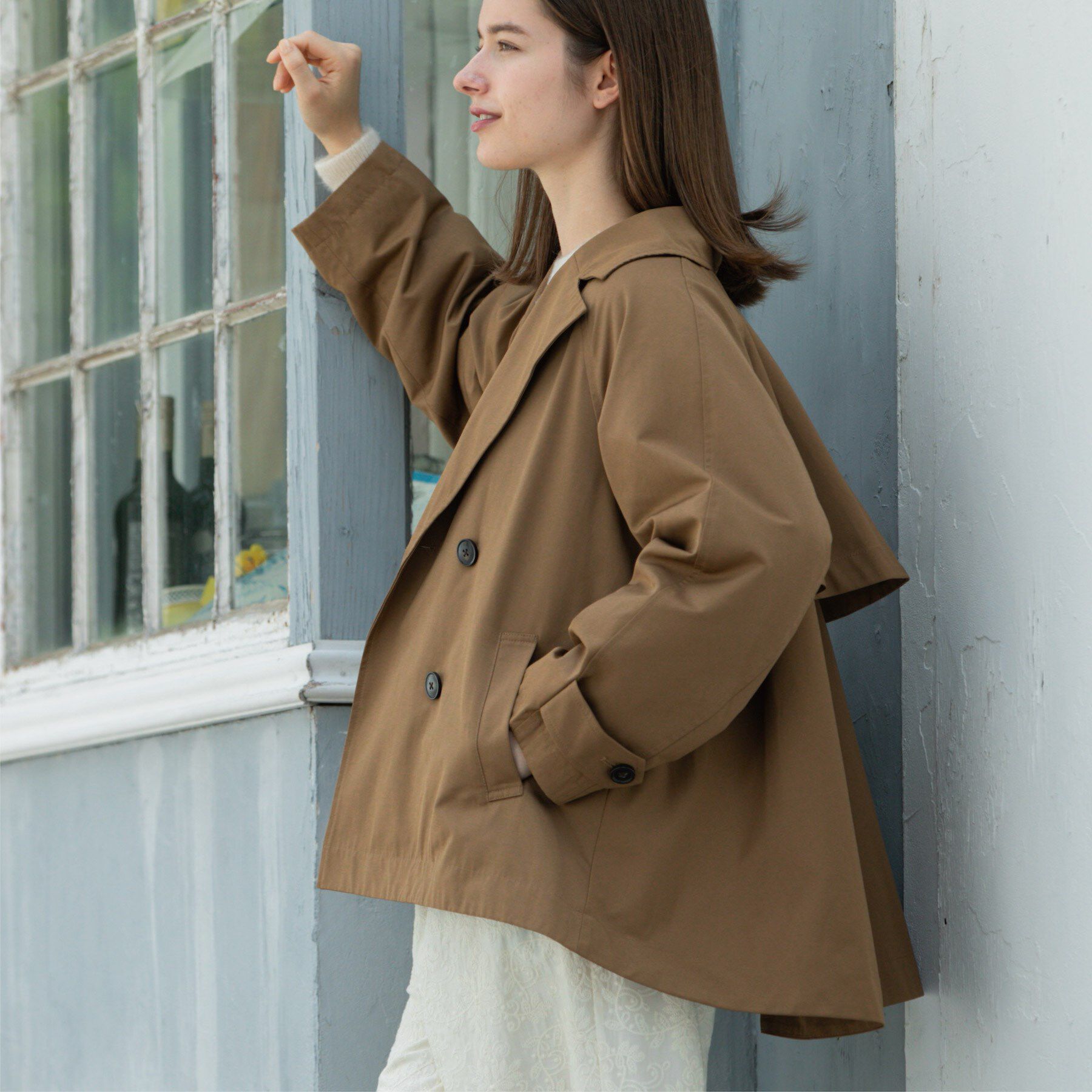 OPAQUE.CLIP「フレアミドルトレンチコート」|トレンチコート|