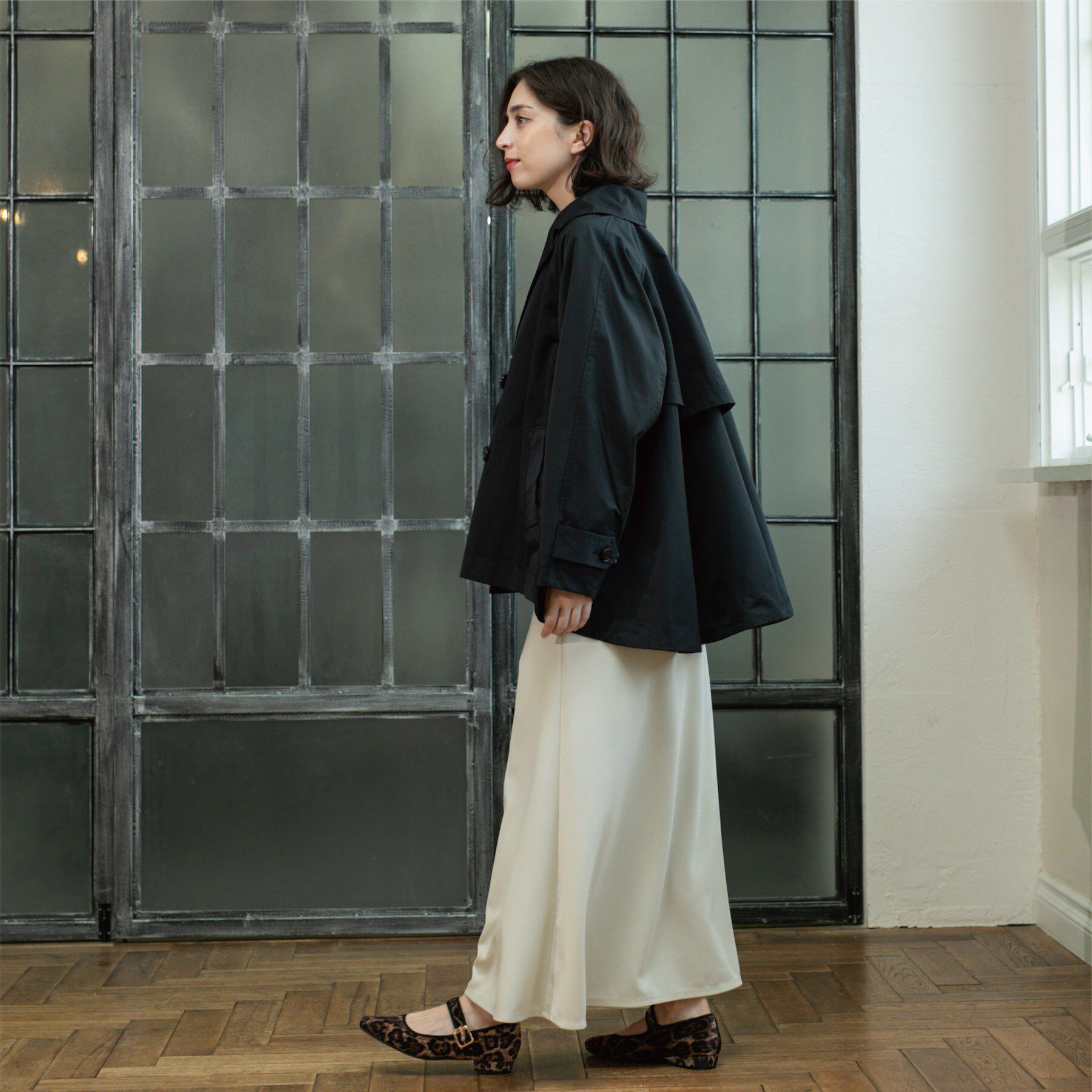 OPAQUE.CLIP「フレアミドルトレンチコート」|トレンチコート|