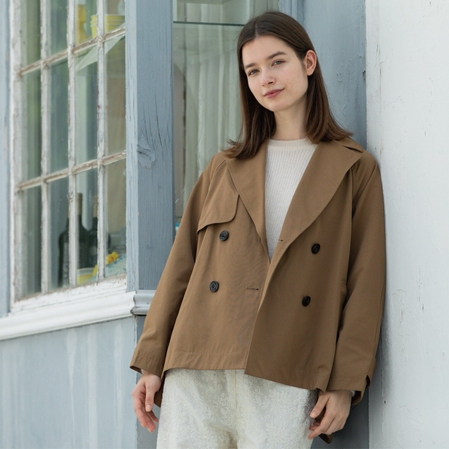 OPAQUE.CLIP「フレアミドルトレンチコート」|トレンチコート|