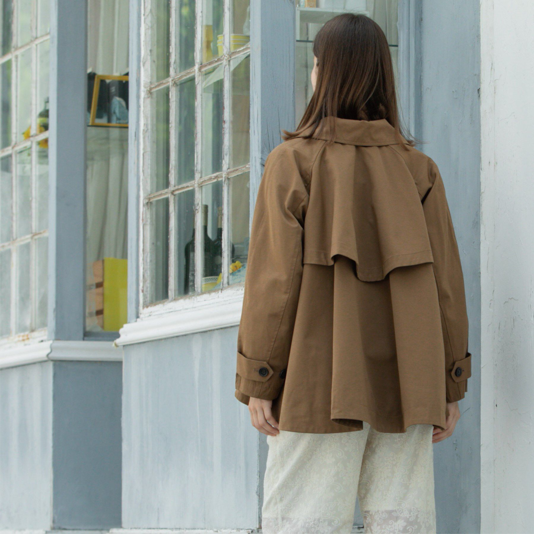 OPAQUE.CLIP「フレアミドルトレンチコート」|トレンチコート|