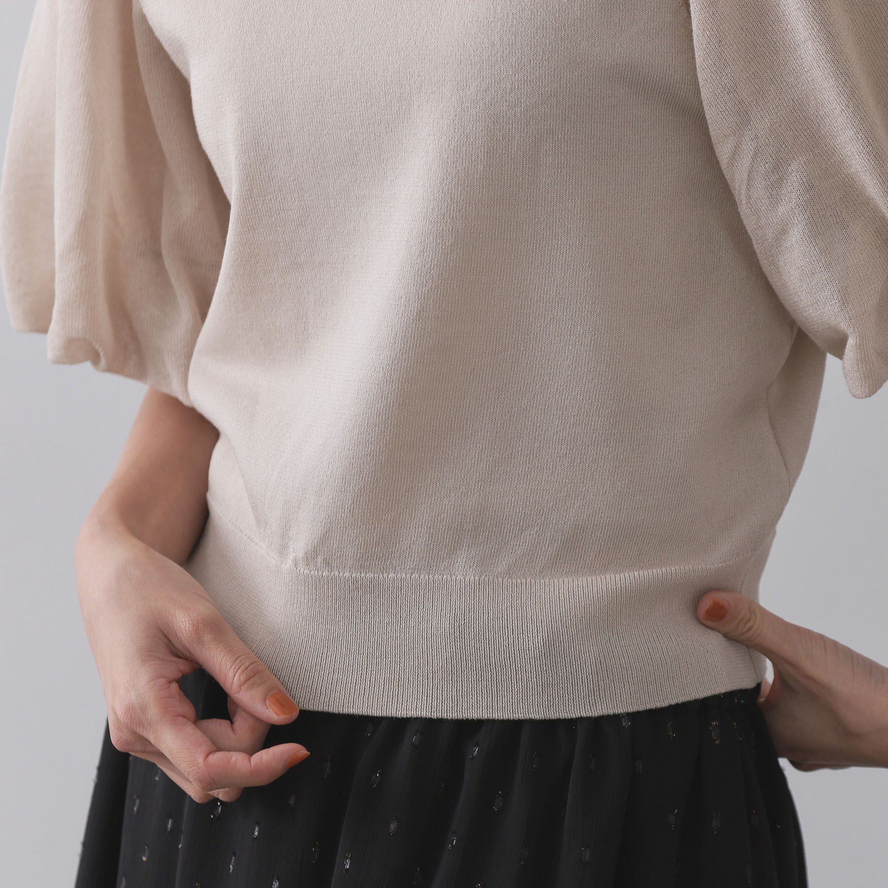 OPAQUE.CLIP「バルーンスリーブニット【洗濯機洗い可】」|ニット・セーター|