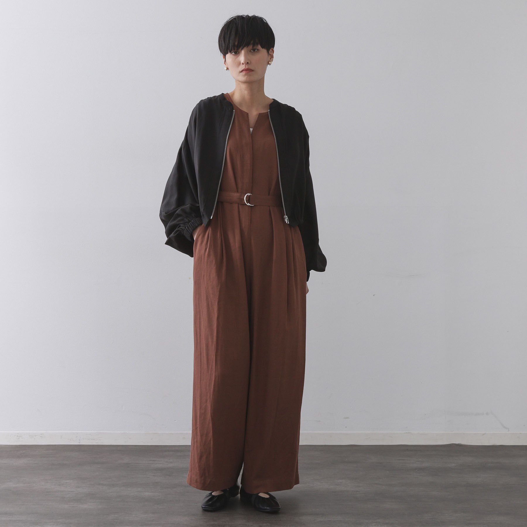 OPAQUE.CLIP「シアーランタンスリーブブルゾン【洗濯機洗い可】」|ブルゾン・スタジャン|