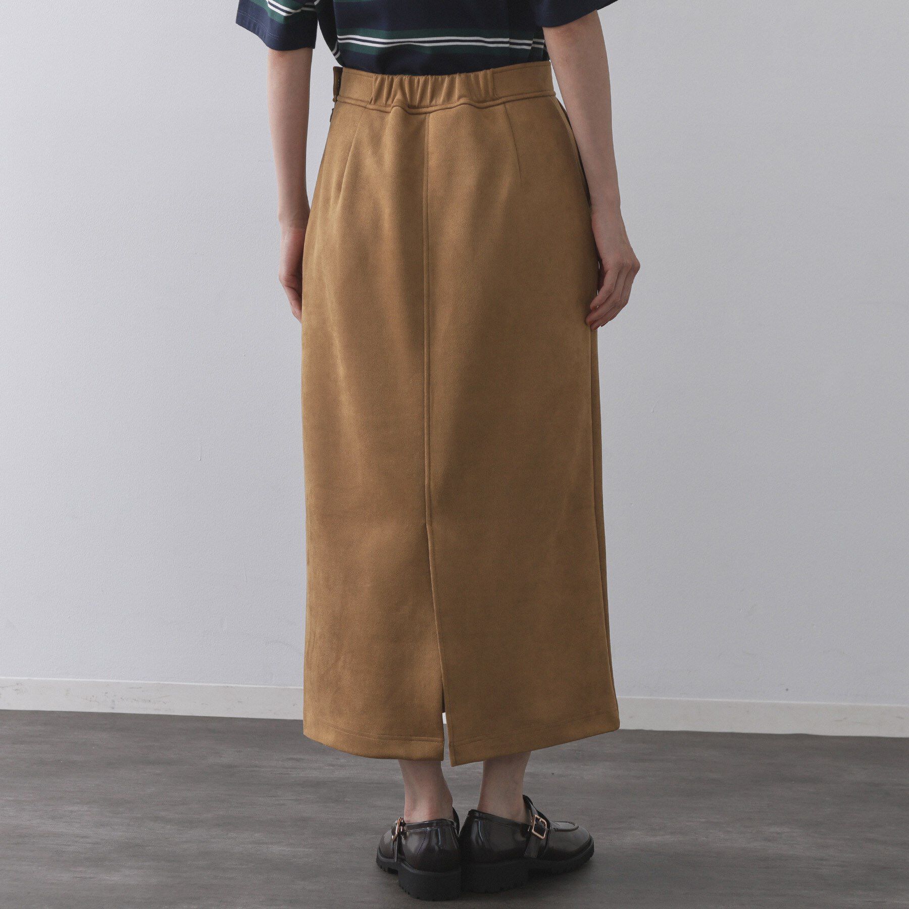 OPAQUE.CLIP「スエードライクナロースカート【洗濯機洗い可】」|スカート|