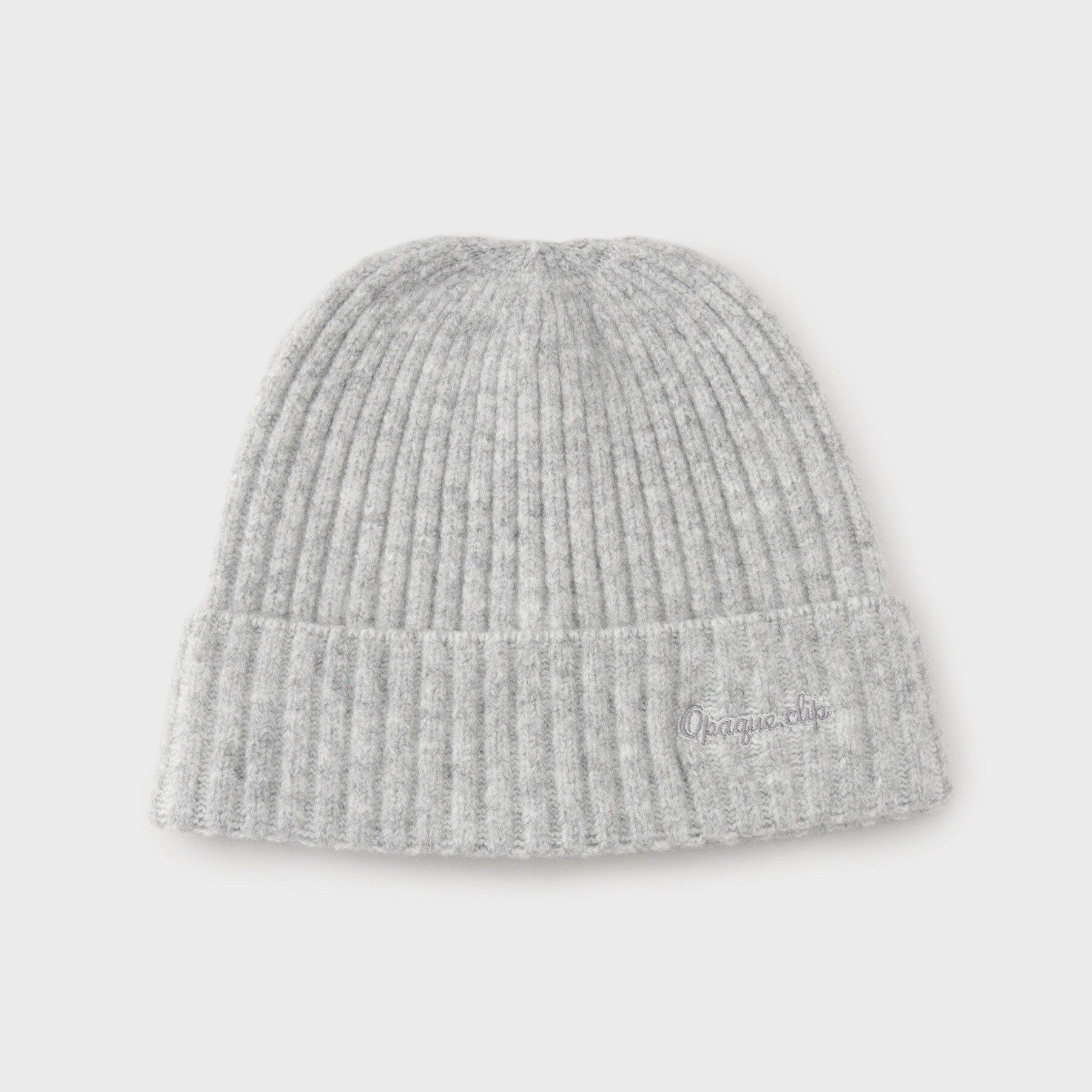 OPAQUE.CLIP「ロゴ入りリブニットワッチ」|ニット帽|