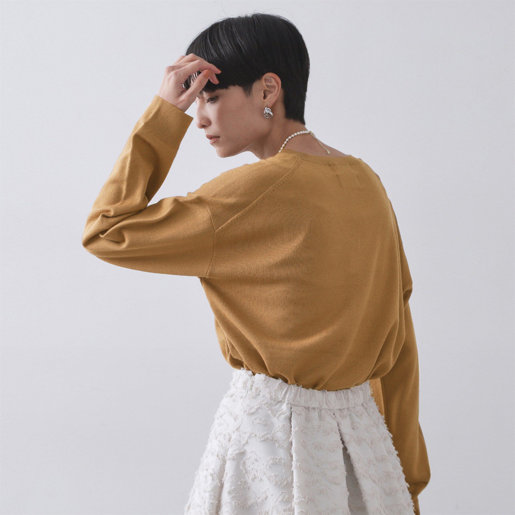 OPAQUE.CLIP「Vネックニット/エクストラファインメリノウール【THEシリーズ/洗濯機OK】」|ニット・セーター|