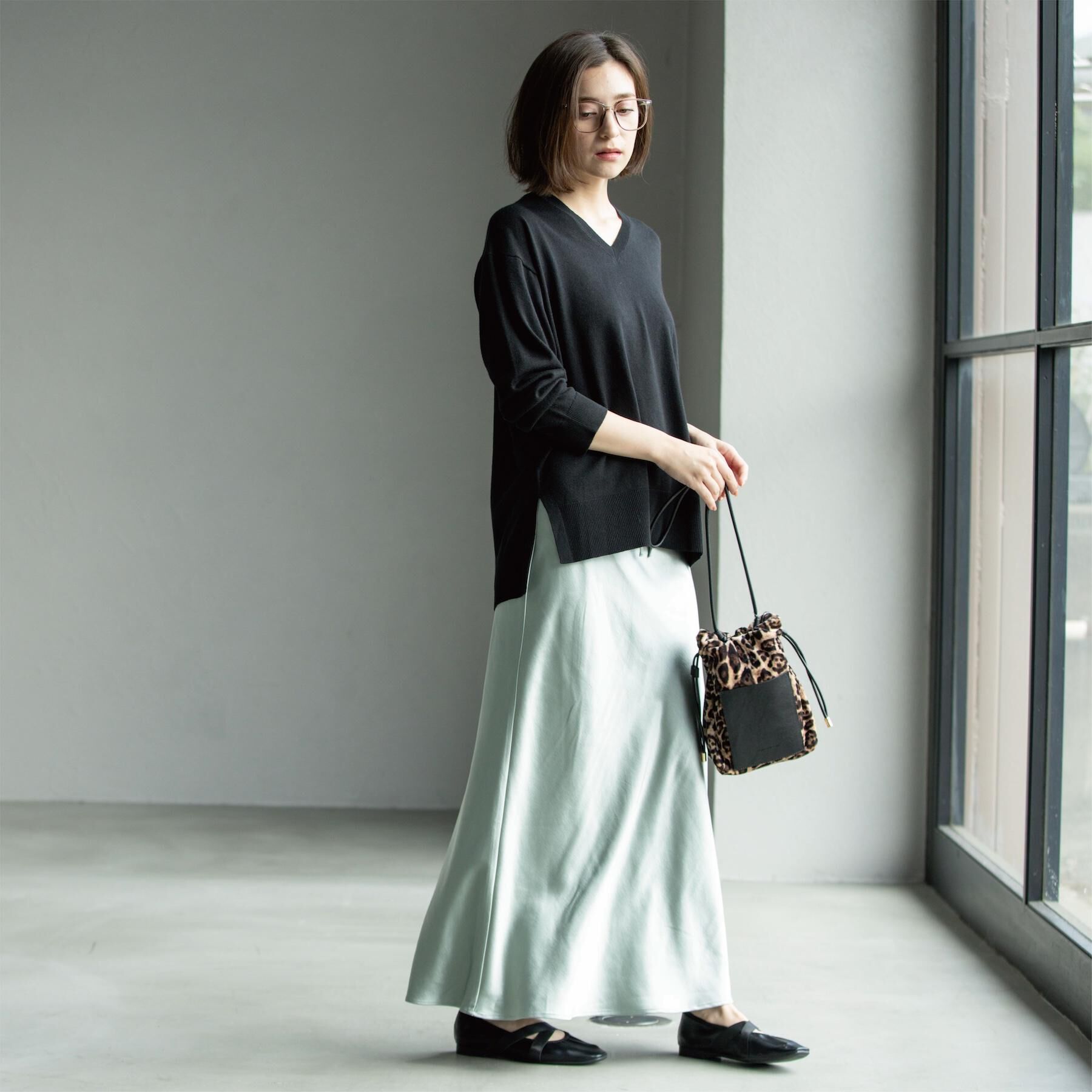 OPAQUE.CLIP「Vネックニット/エクストラファインメリノウール【THEシリーズ/洗濯機OK】」|ニット・セーター|