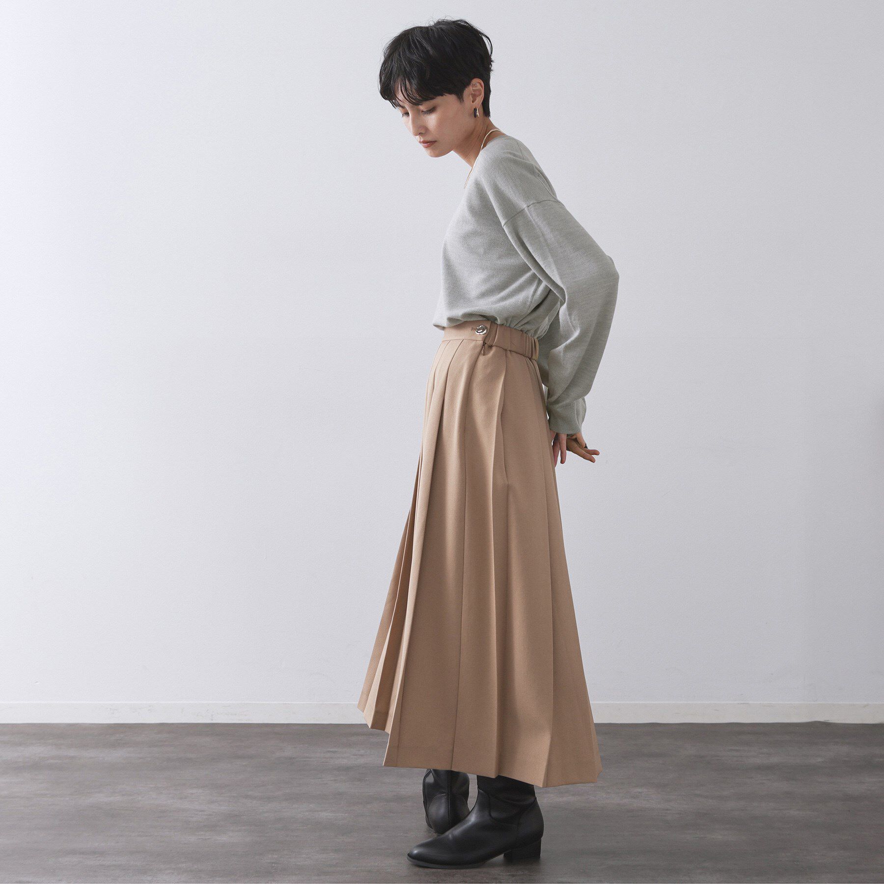 OPAQUE.CLIP「Vネックニット/エクストラファインメリノウール【THEシリーズ/洗濯機OK】」|ニット・セーター|