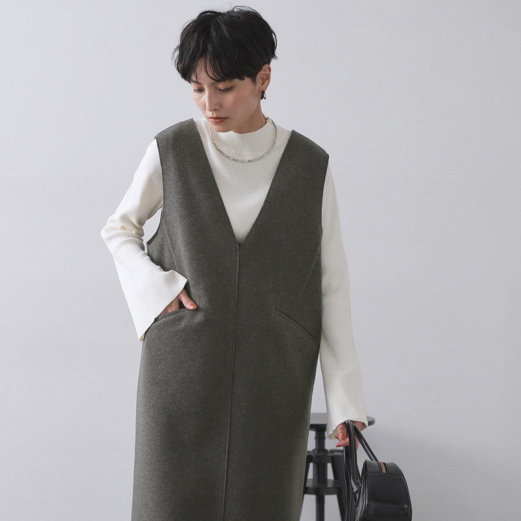 OPAQUE.CLIP「ウールライクジャンパードレス【洗濯機洗い可】」|ワンピース|