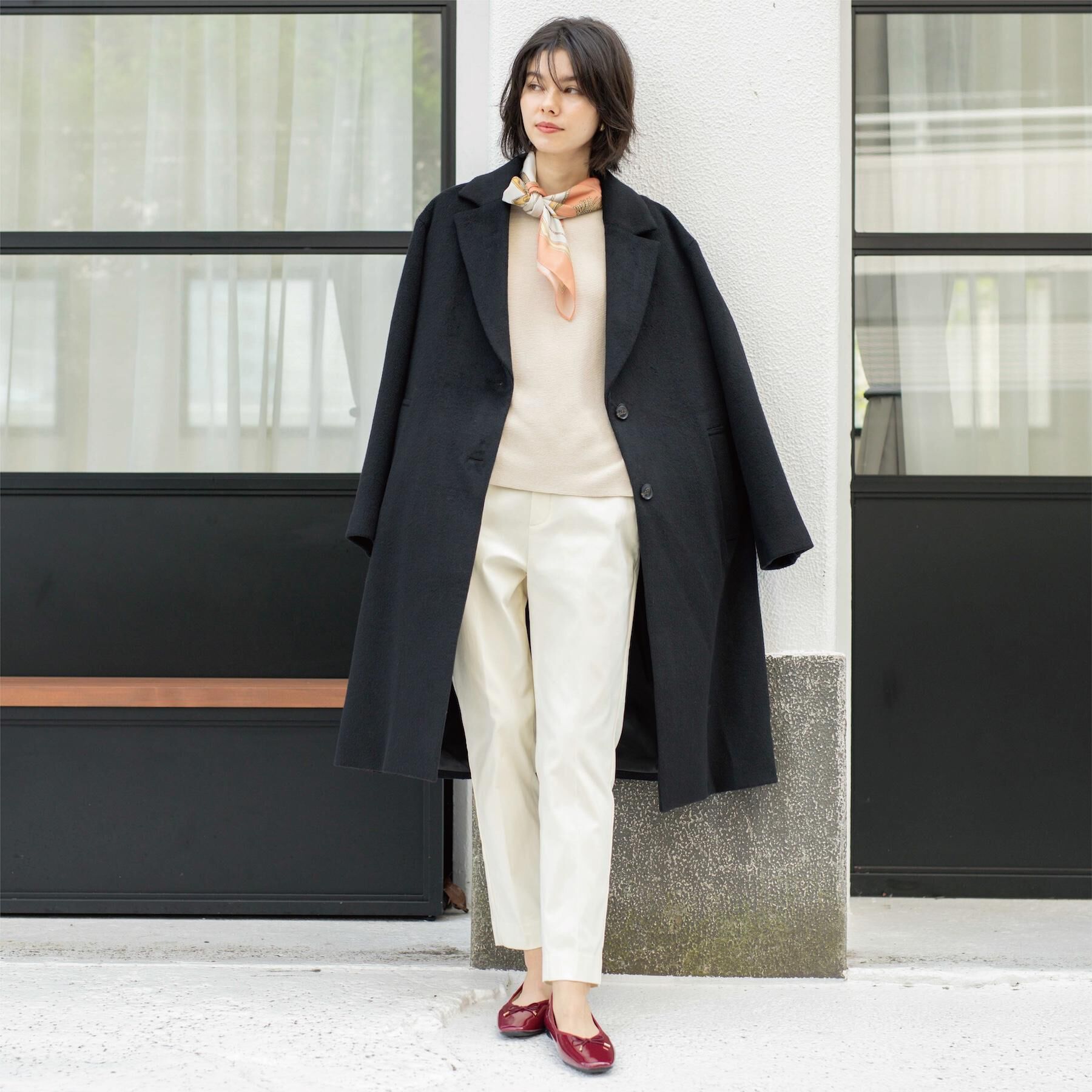 OPAQUE.CLIP「カシミヤブレンドウールチェスターコート」|チェスターコート|