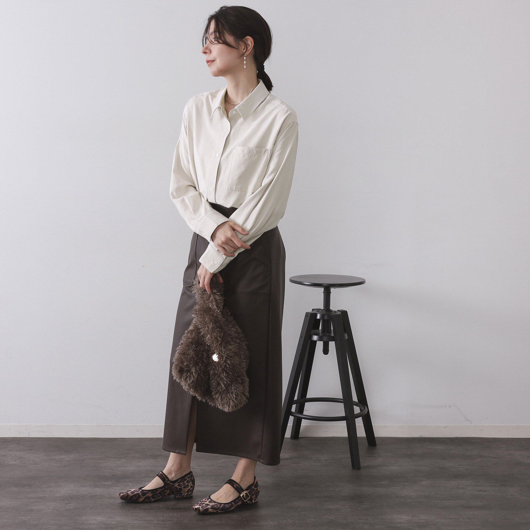 OPAQUE.CLIP「スエードライクシャツ【洗濯機OK】」|シャツ・ブラウス|