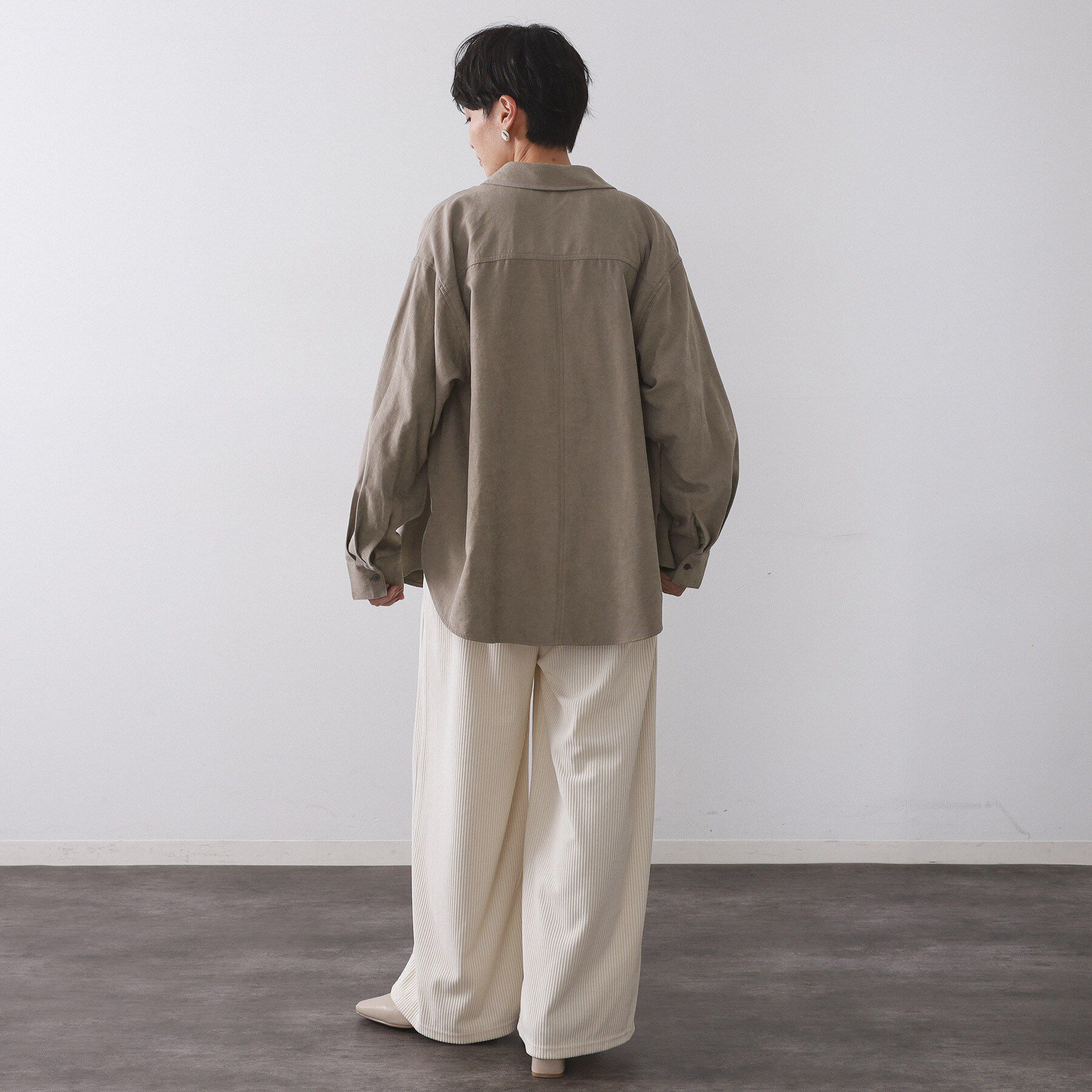 OPAQUE.CLIP「スエードライクシャツ【洗濯機OK】」|シャツ・ブラウス|