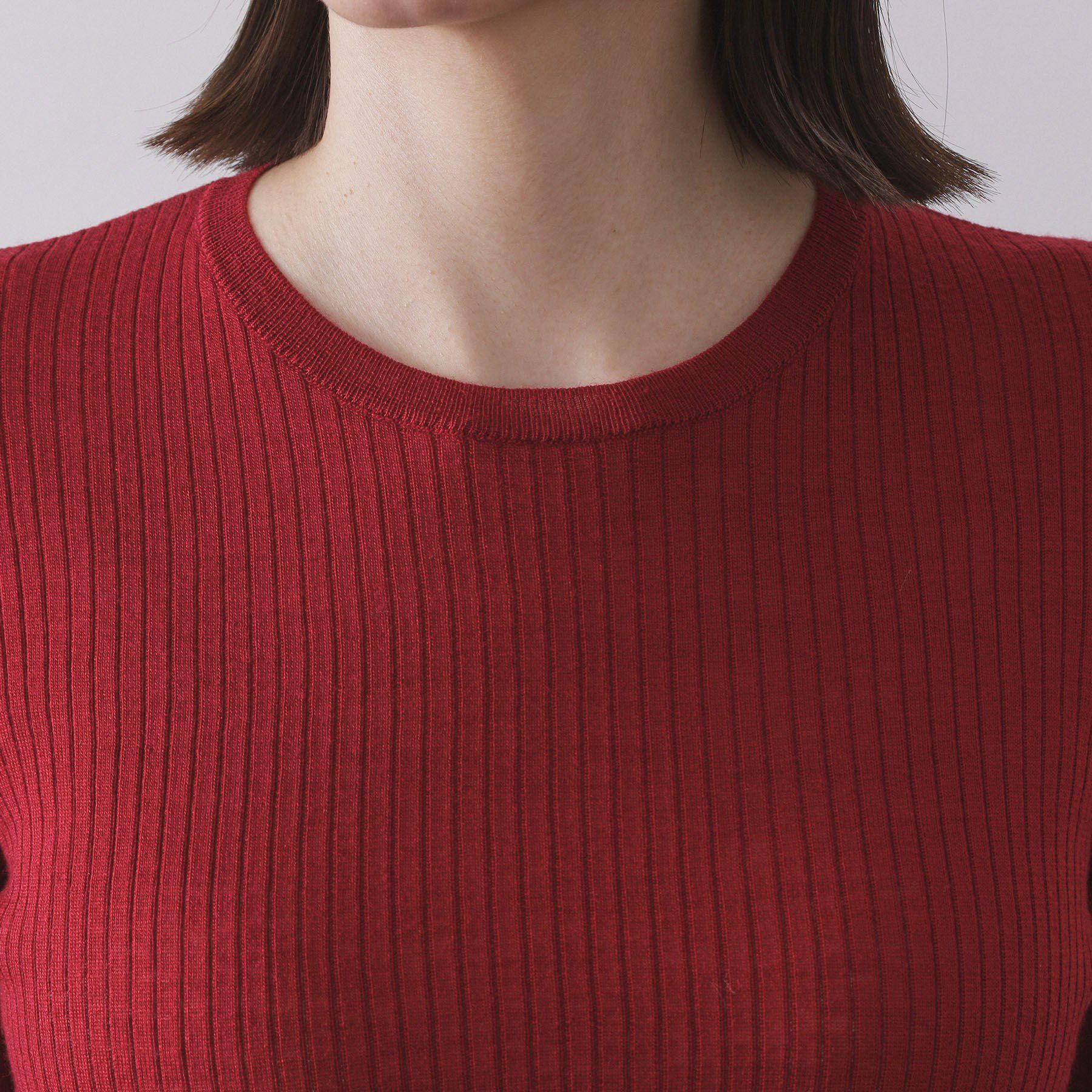 OPAQUE.CLIP「シアーリブニット【洗濯機OK】」|ニット・セーター|