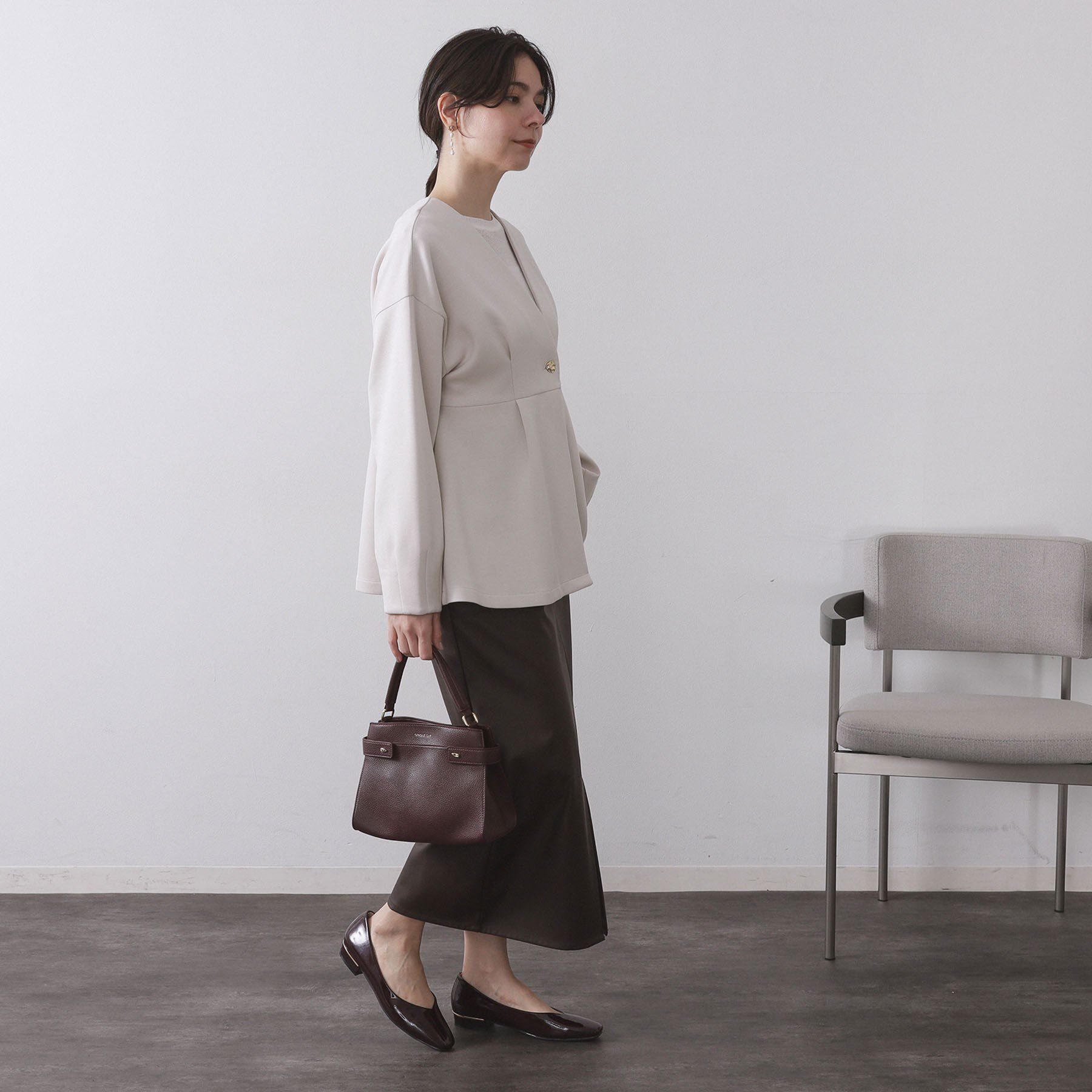 OPAQUE.CLIP「ペプラムカーディガン【UVケア/洗濯機OK】」|カーディガン|