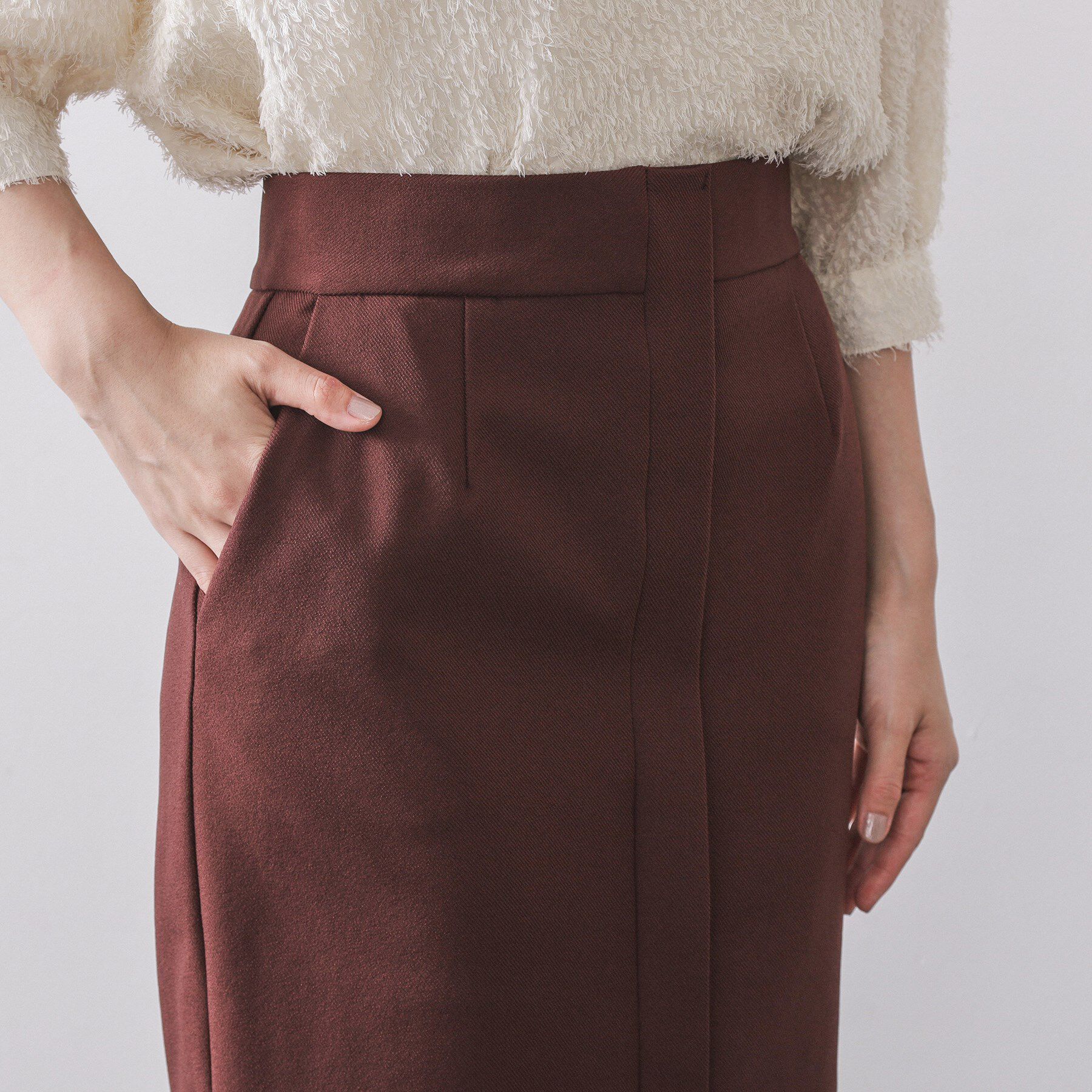 OPAQUE.CLIP「ミドル丈タイトスカート【洗濯機OK】」|スカート|