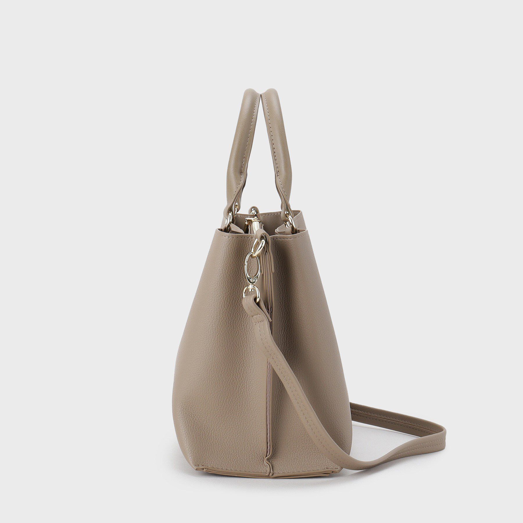 OPAQUE.CLIP「【2WAY/人間工学】ソフトシュリンク合皮ミドルサイズトートバッグ」|トートバッグ|