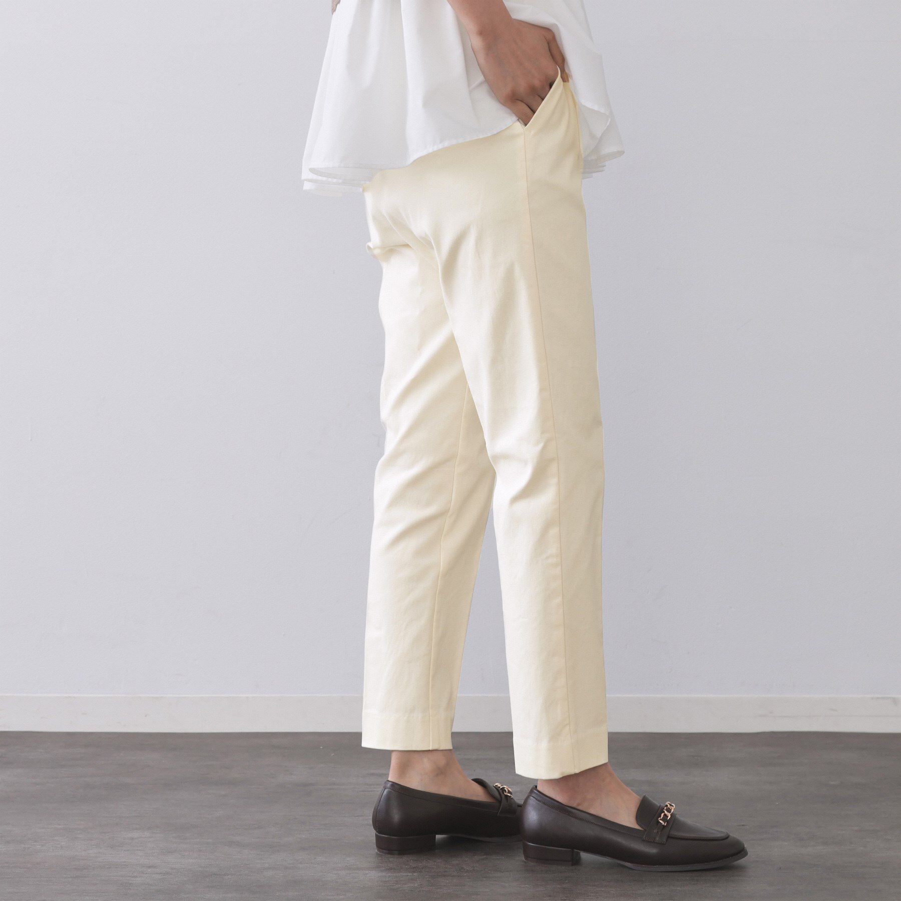 OPAQUE.CLIP「裏起毛ハイストレッチイージーテーパードパンツ【洗濯機OK】」|その他|