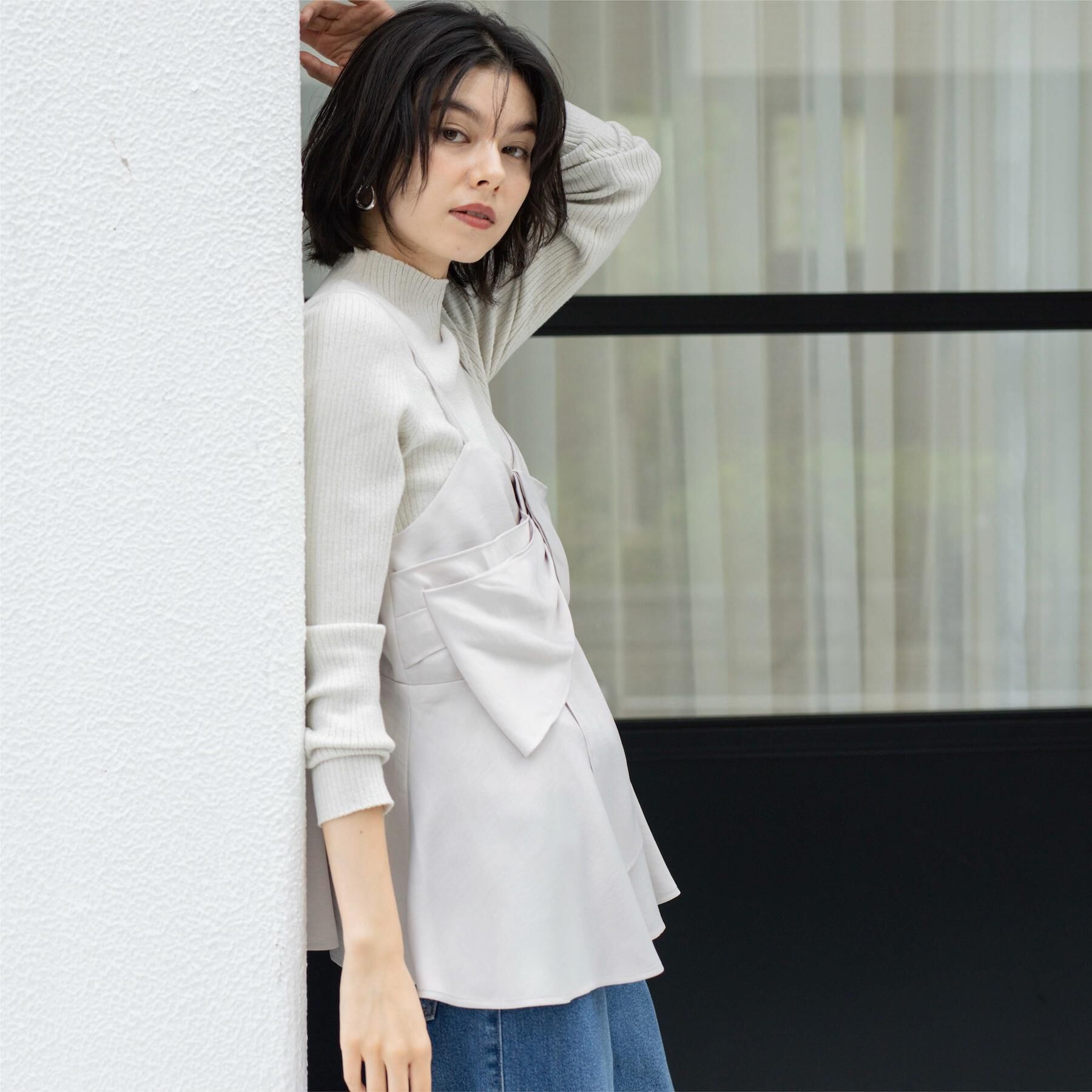 OPAQUE.CLIP「ハイネックリブニット【洗濯機OK】」|ニット・セーター|