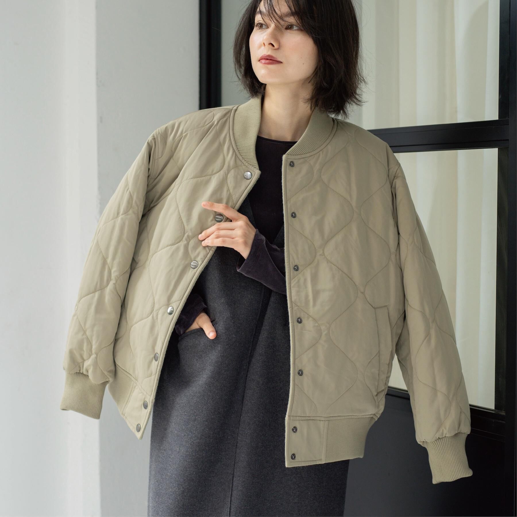 OPAQUE.CLIP「《リバーシブル》キルティングブルゾン」|ブルゾン・スタジャン|