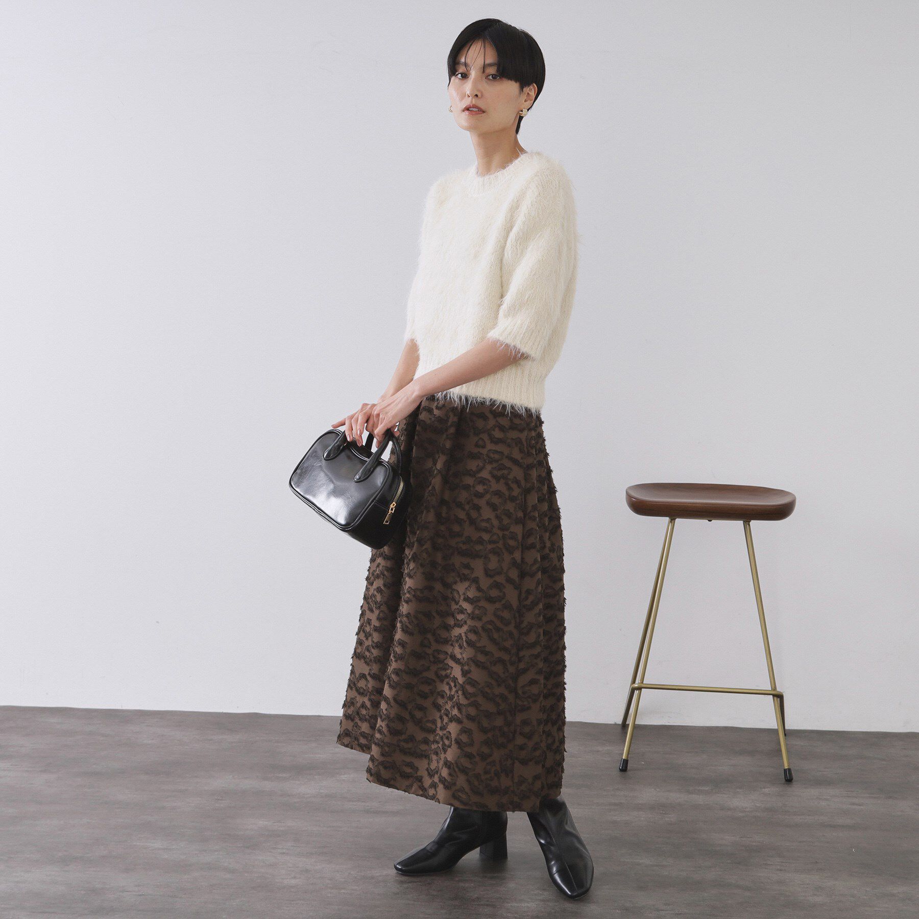 OPAQUE.CLIP「フェザーヤーンニット【洗濯機OK/抗ピル】」|ニット・セーター|