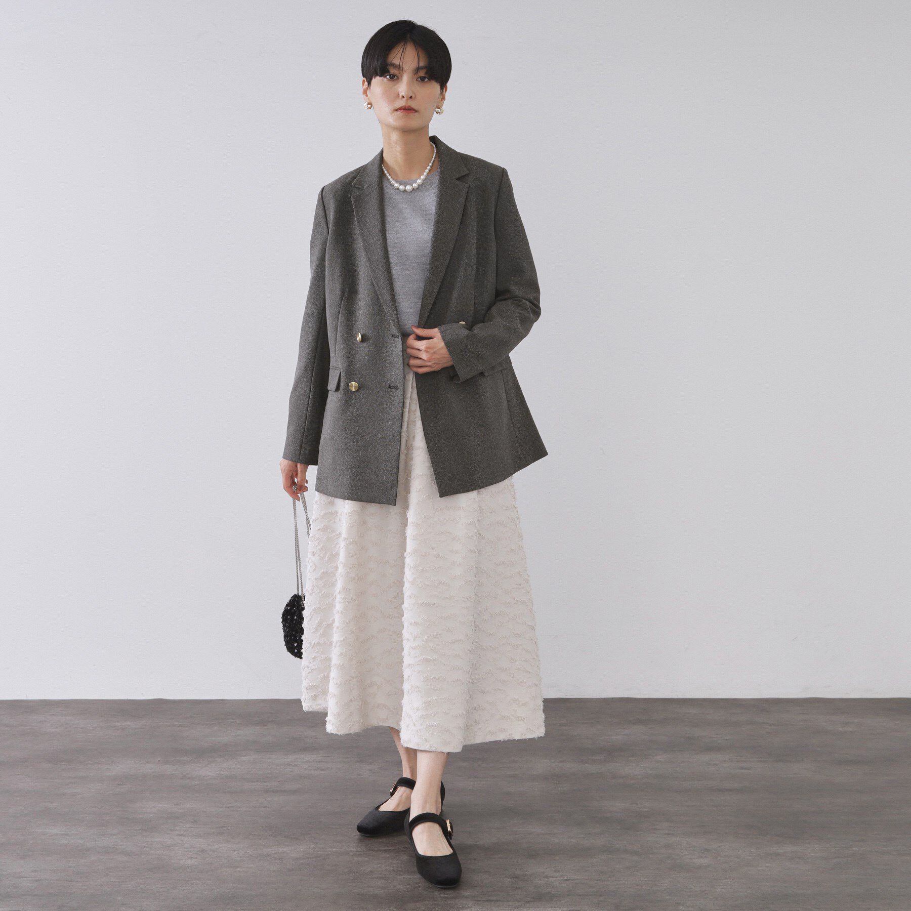 OPAQUE.CLIP「ストレッチダブルブレストテーラードジャケット/セットアップ対応可【洗濯機OK】」|テーラードジャケット|