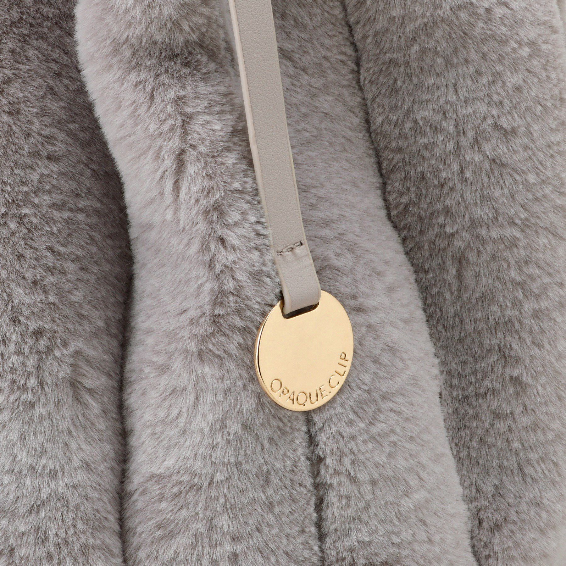 OPAQUE.CLIP「【A4サイズ対応／マチ付き】ストライプフェイクファートートバッグ」|トートバッグ|