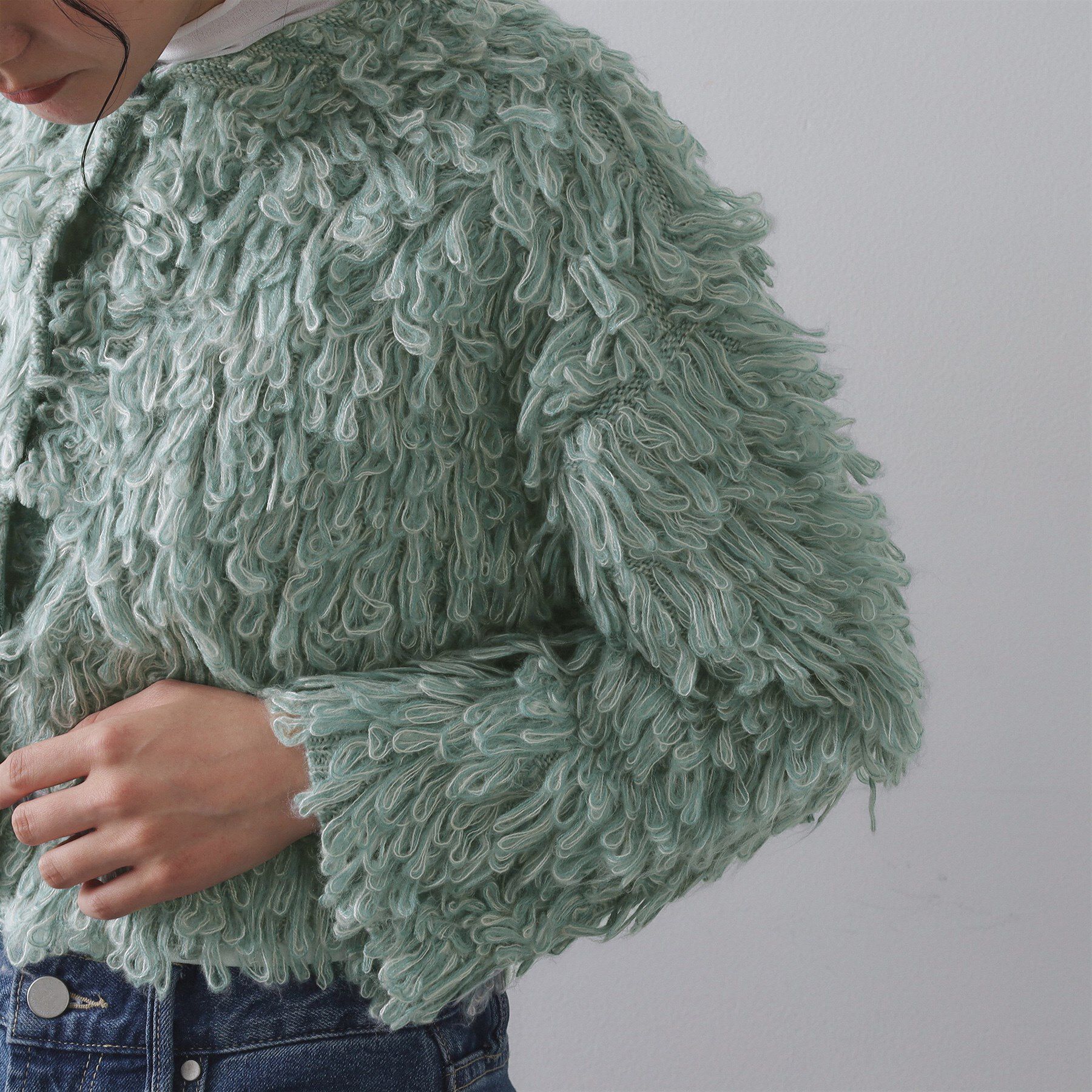 OPAQUE.CLIP「ループヤーンニットカーディガン」|カーディガン|