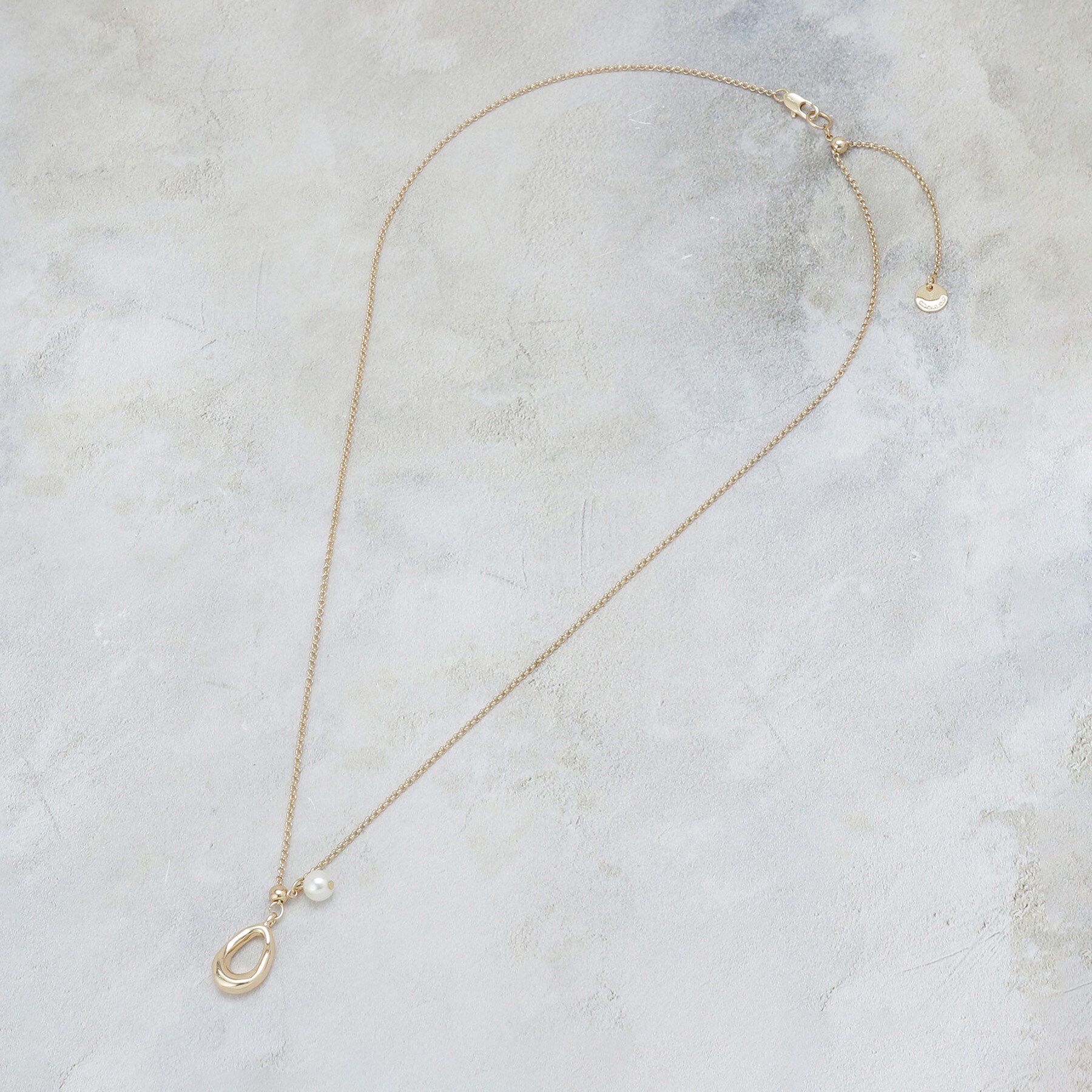 OPAQUE.CLIP「【2WAY】Y字パール調ネックレス」|ネックレス|