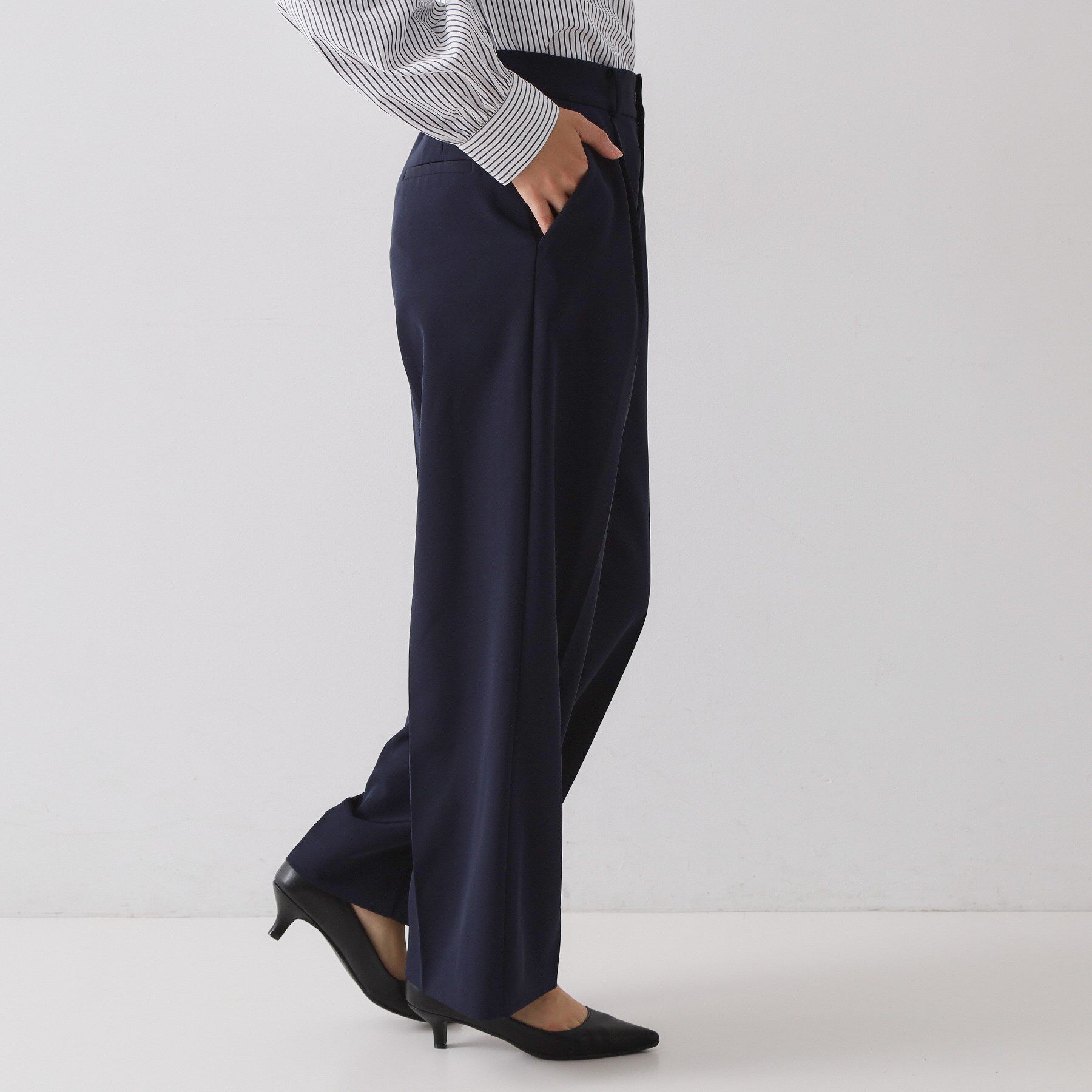 OPAQUE.CLIP「≪通勤・セレモニーセットアップ対応≫ ワイドパンツダブルクロス【洗濯機OK】」|その他|