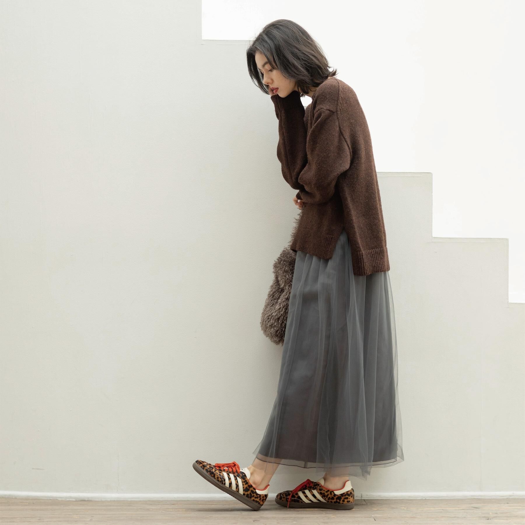 OPAQUE.CLIP「リラクシークルーネックニット【洗濯機OK】」|ニット・セーター|