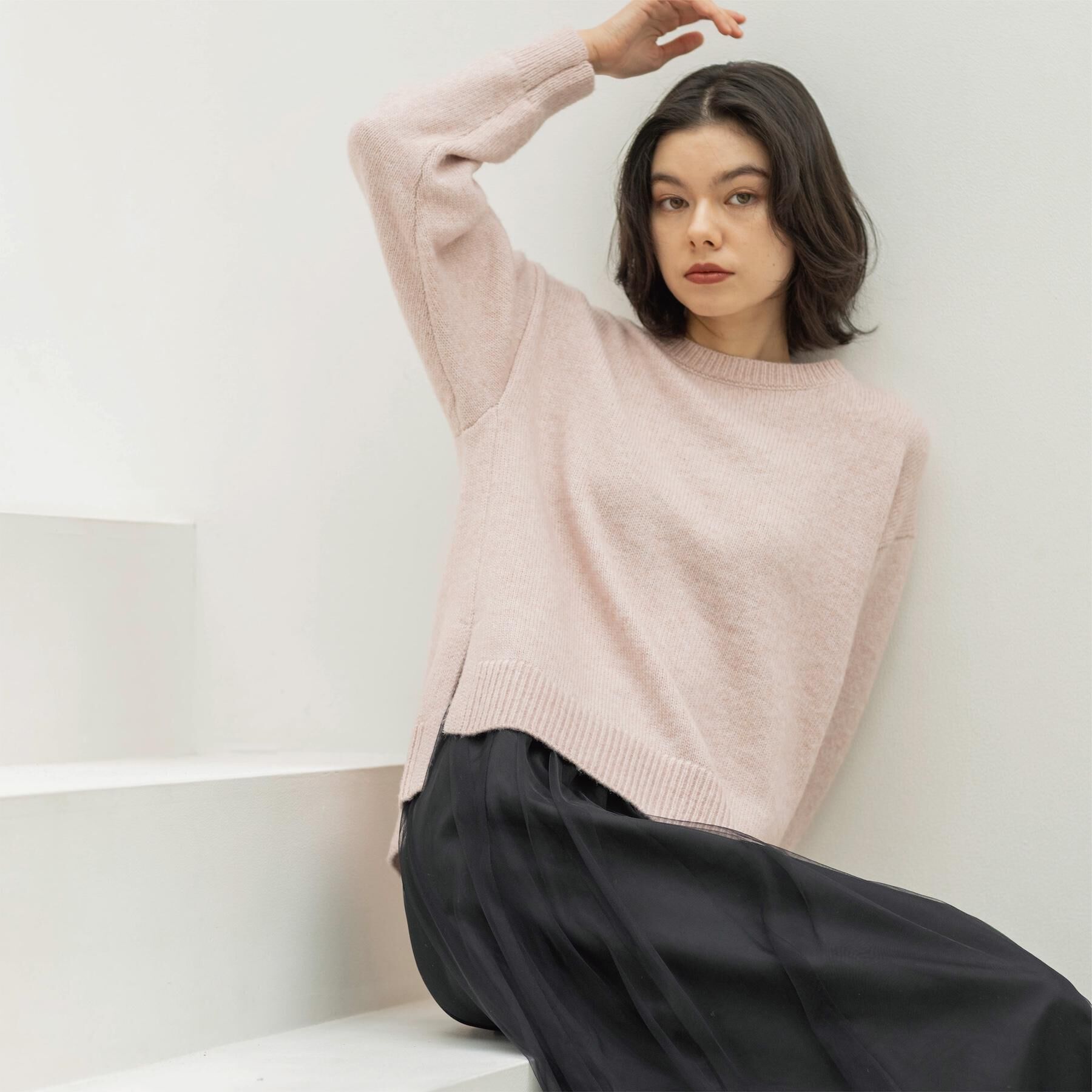 OPAQUE.CLIP「リラクシークルーネックニット【洗濯機OK】」|ニット・セーター|