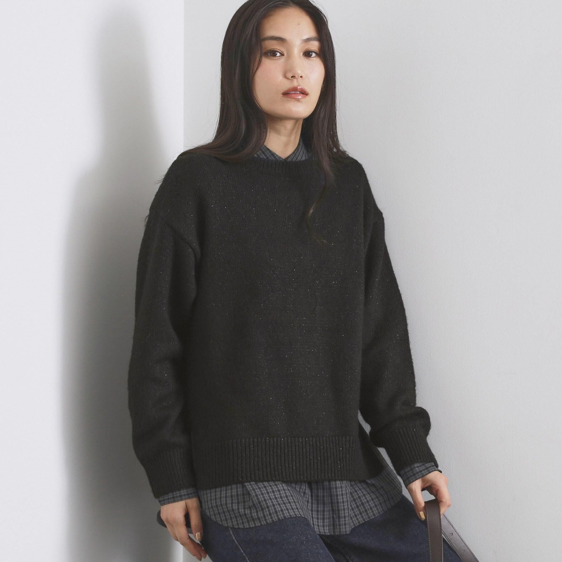 OPAQUE.CLIP「リラクシークルーネックニット【洗濯機OK】」|ニット・セーター|