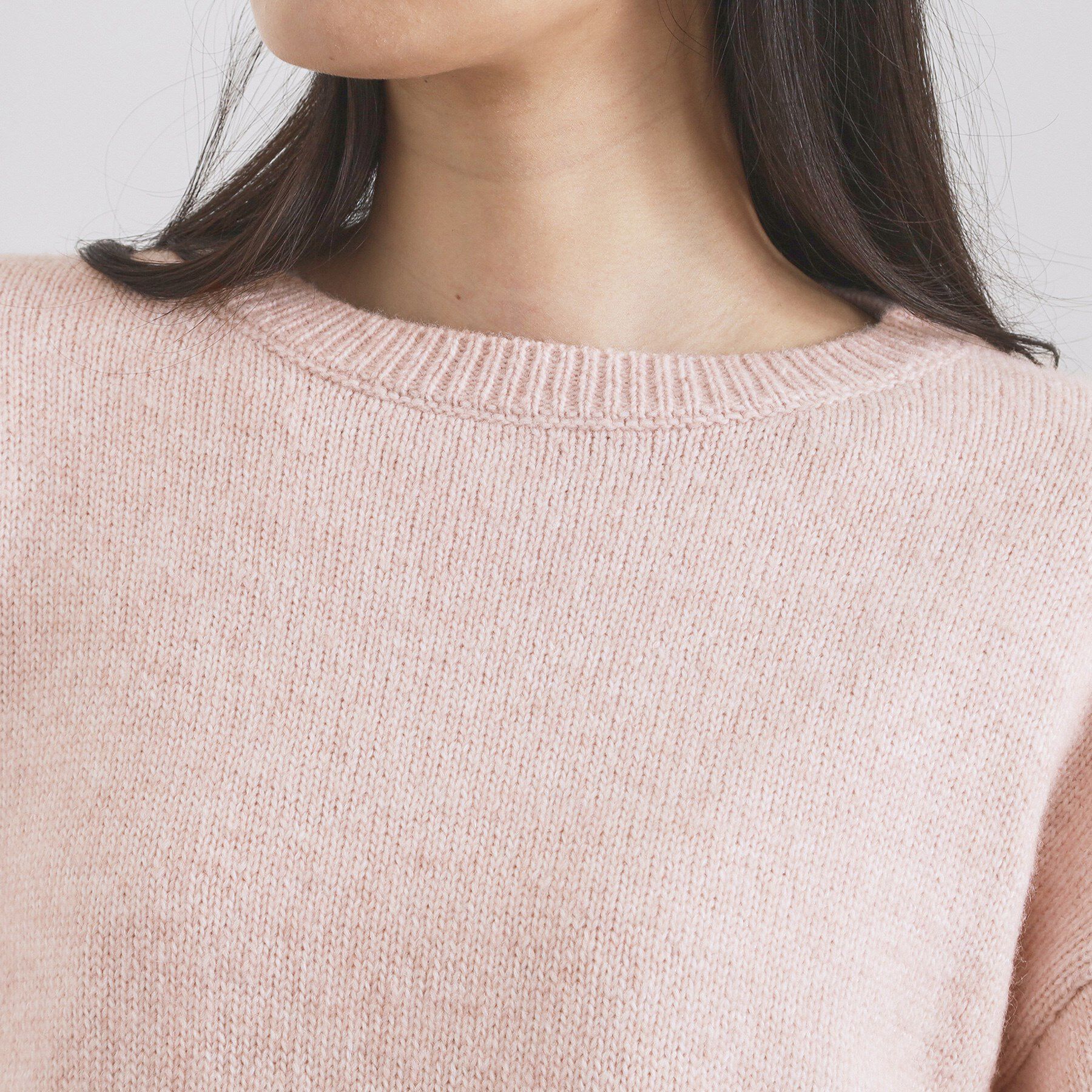 OPAQUE.CLIP「リラクシークルーネックニット【洗濯機OK】」|ニット・セーター|