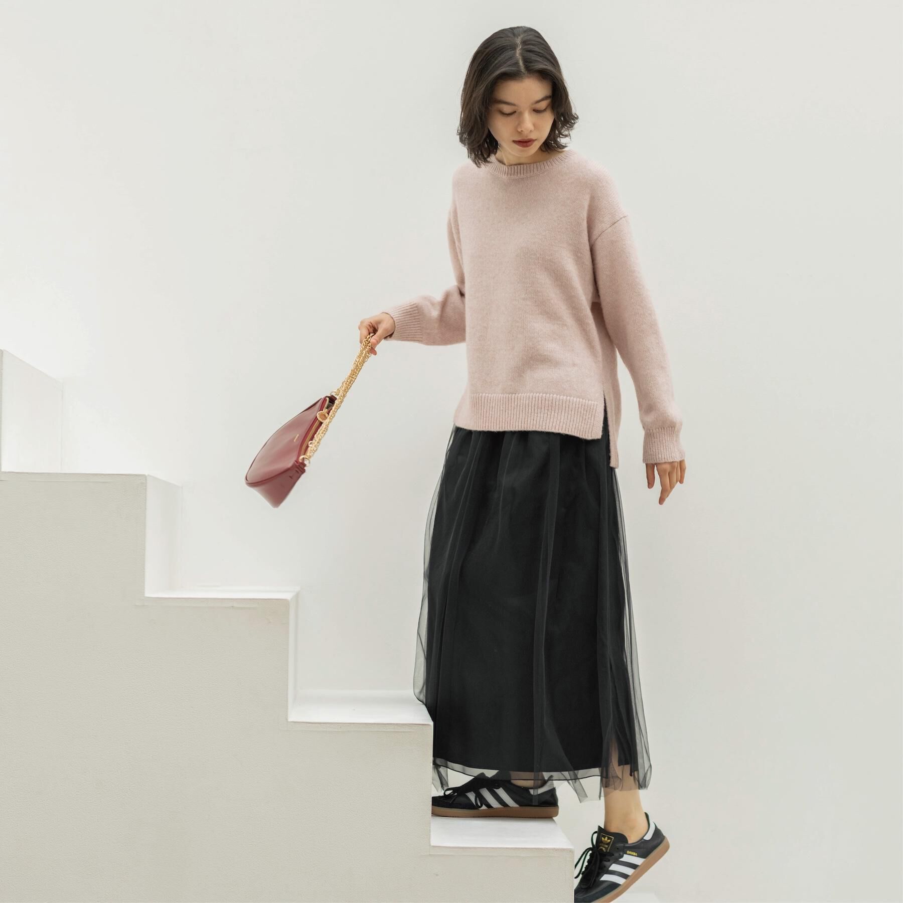 OPAQUE.CLIP「チュールイージーギャザースカート【洗濯機OK】」|スカート|