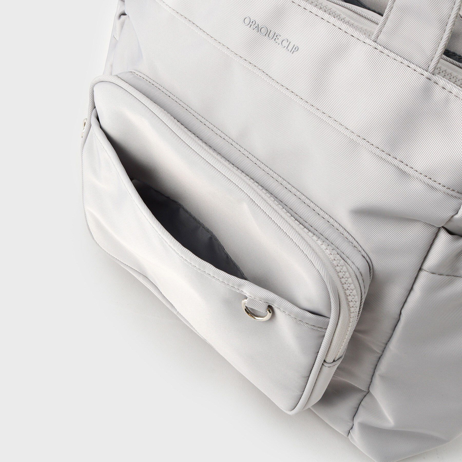 OPAQUE.CLIP「フロントポケット3層デザインBIGトートバッグ【マルチポケット】」|トートバッグ|