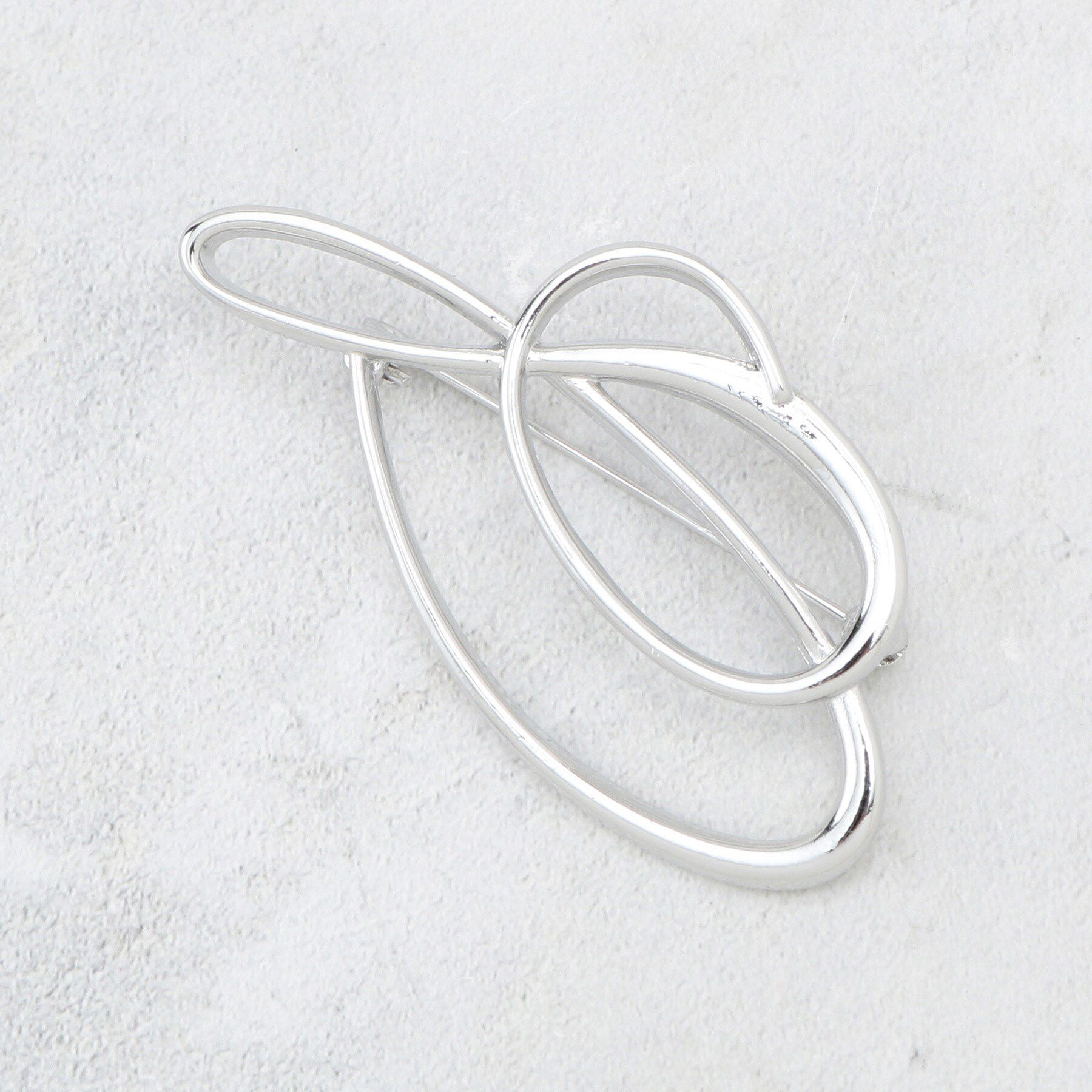 OPAQUE.CLIP「メタルラインブローチ」|ブローチ・コサージュ|シルバー(006)