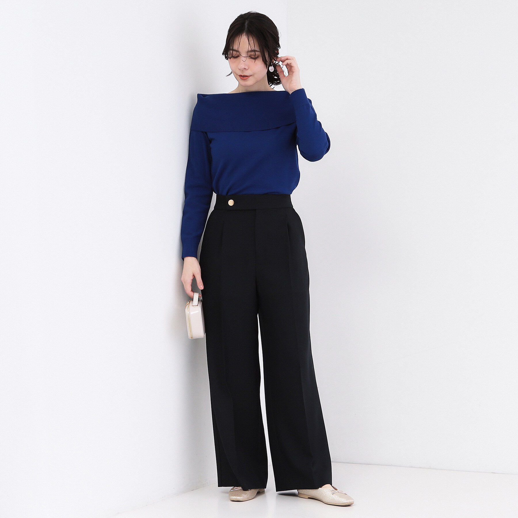 OPAQUE.CLIP「オフショルダーデザインニット【洗濯機OK】」|ニット・セーター|