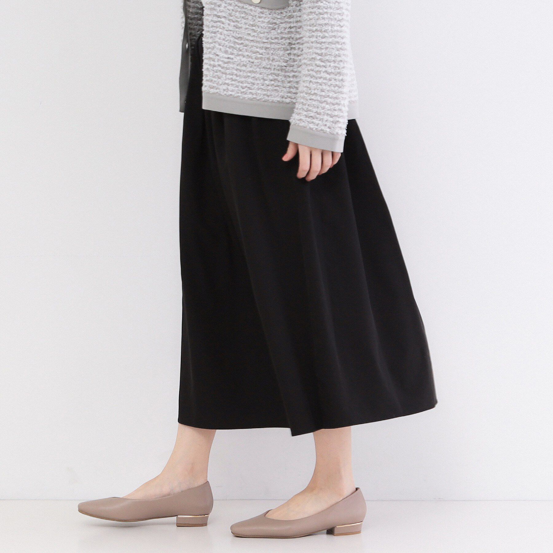 OPAQUE.CLIP「シャンブレータフタタックフレアスカート【洗濯機OK】」|スカート|