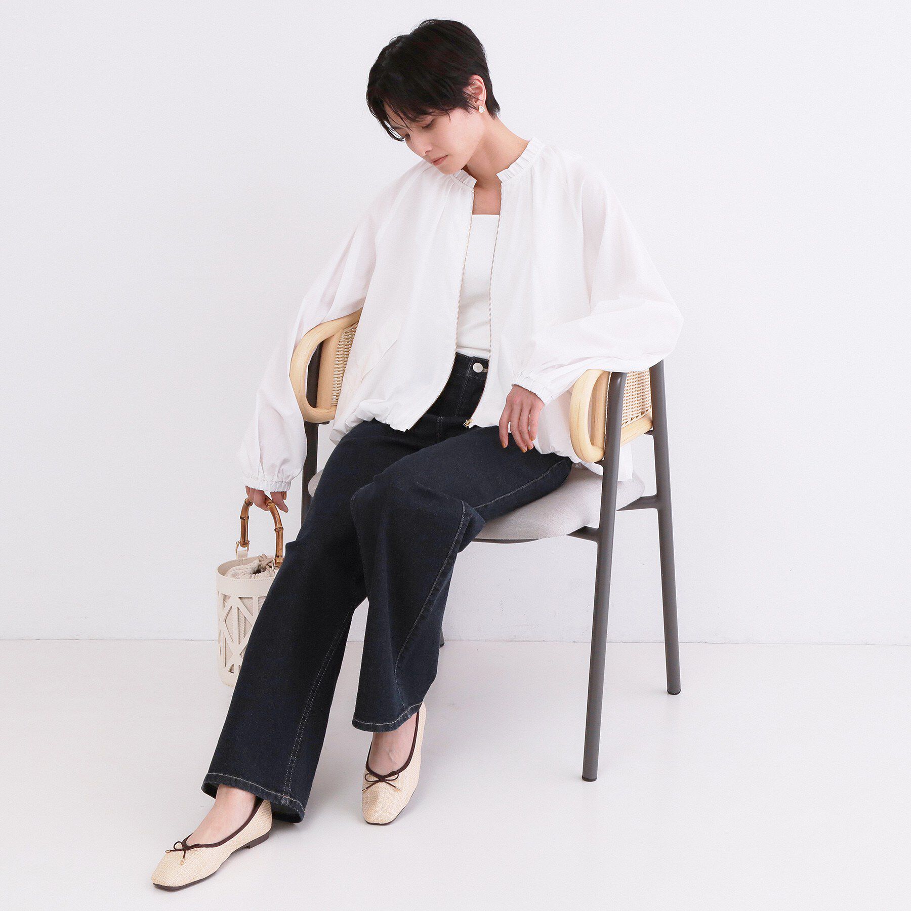 OPAQUE.CLIP「撥水 裾バルーンブルゾン【洗濯機OK】」|ブルゾン・スタジャン|