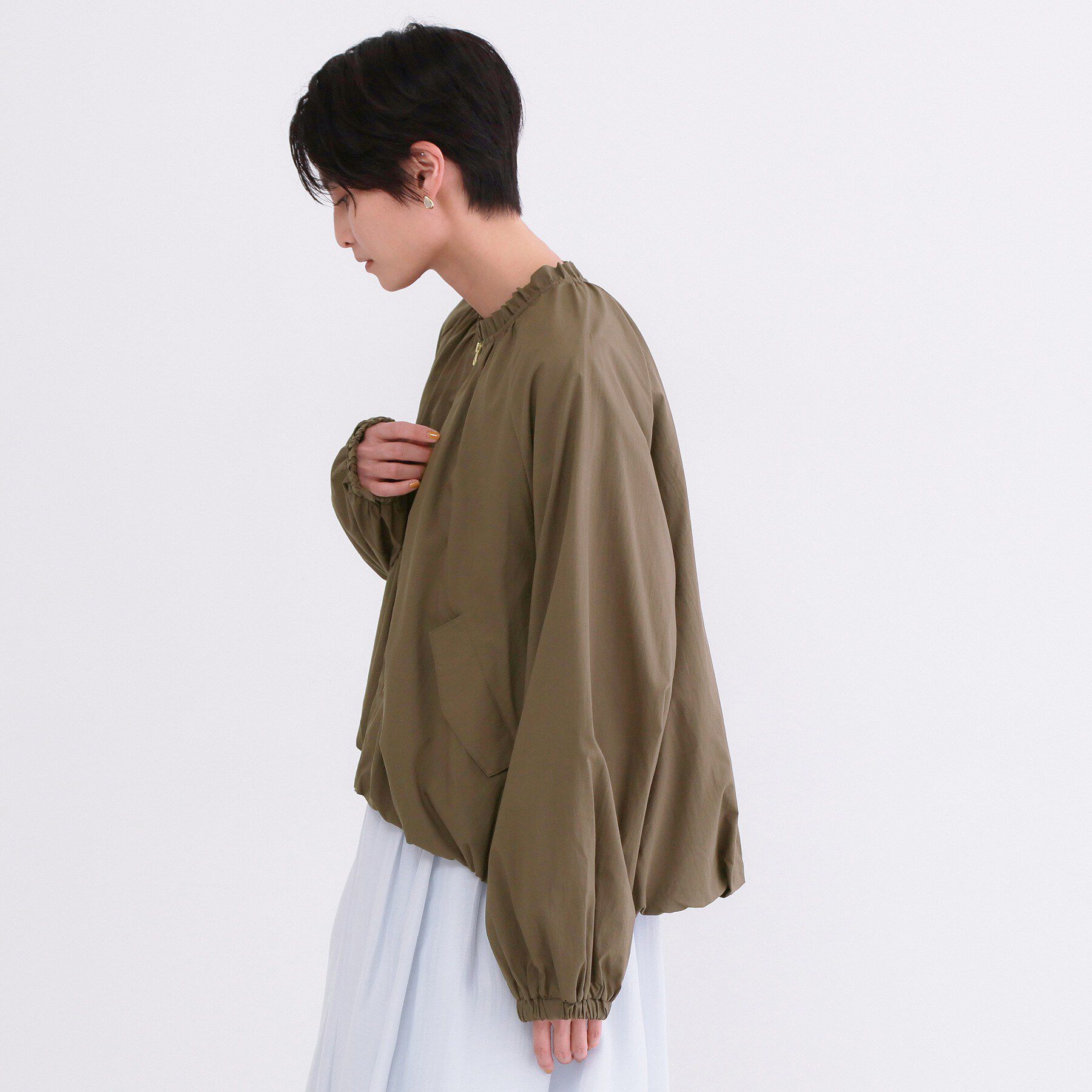 OPAQUE.CLIP「撥水 裾バルーンブルゾン【洗濯機OK】」|ブルゾン・スタジャン|