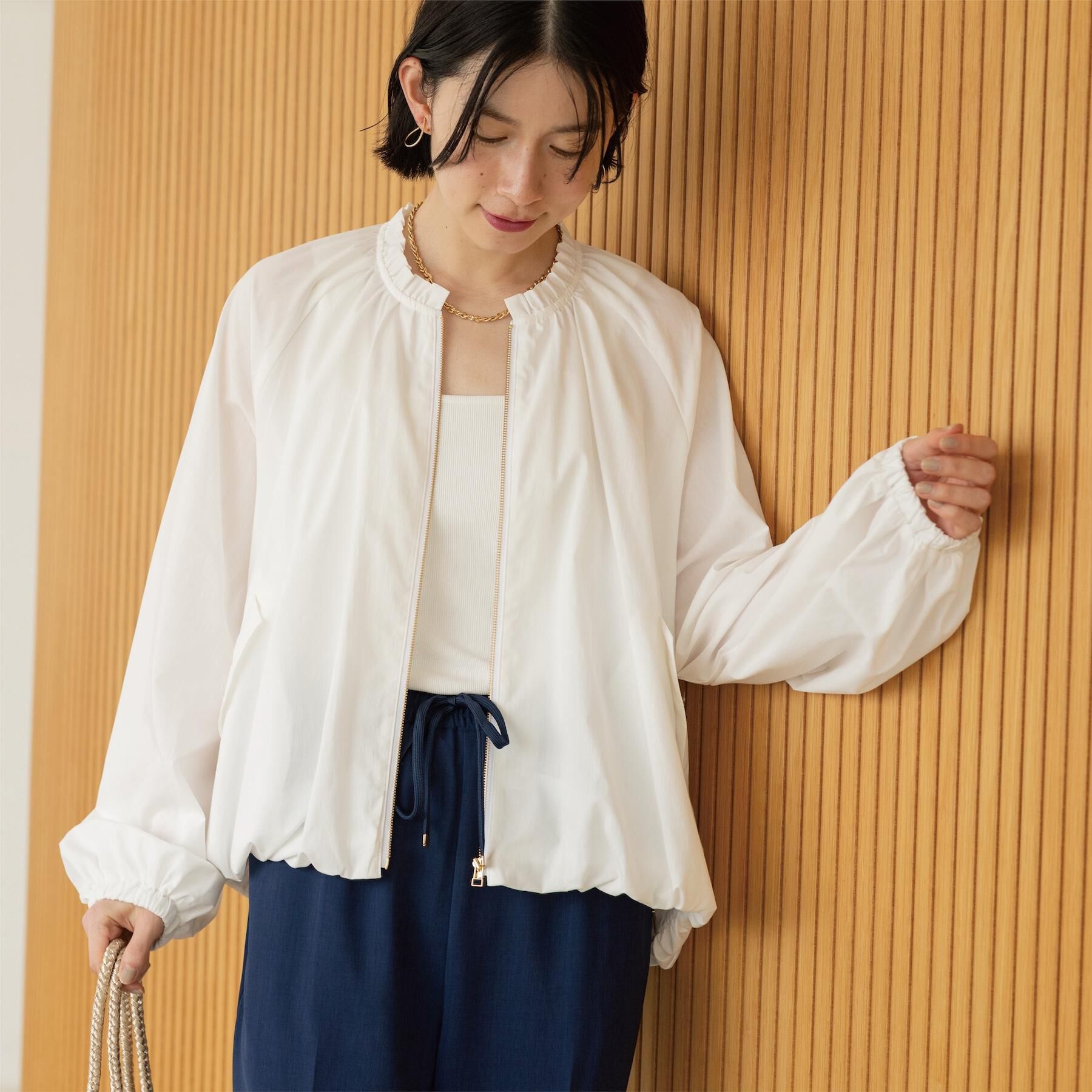 OPAQUE.CLIP「撥水 裾バルーンブルゾン【洗濯機OK】」|ブルゾン・スタジャン|