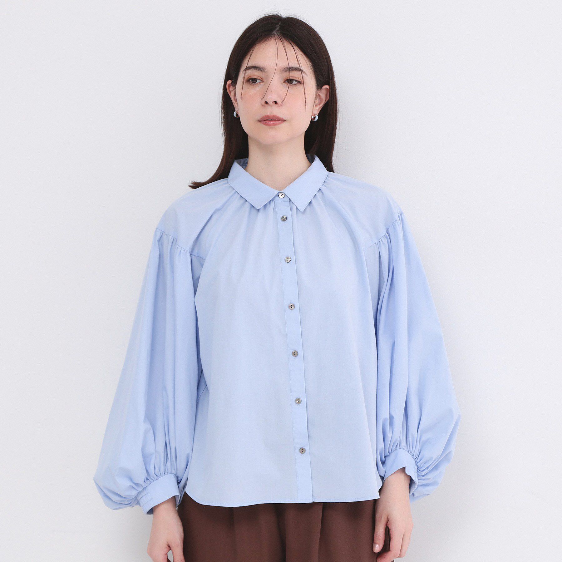 OPAQUE.CLIP「ボリュームスリーブシャツ【洗濯機OK】」|シャツ・ブラウス|