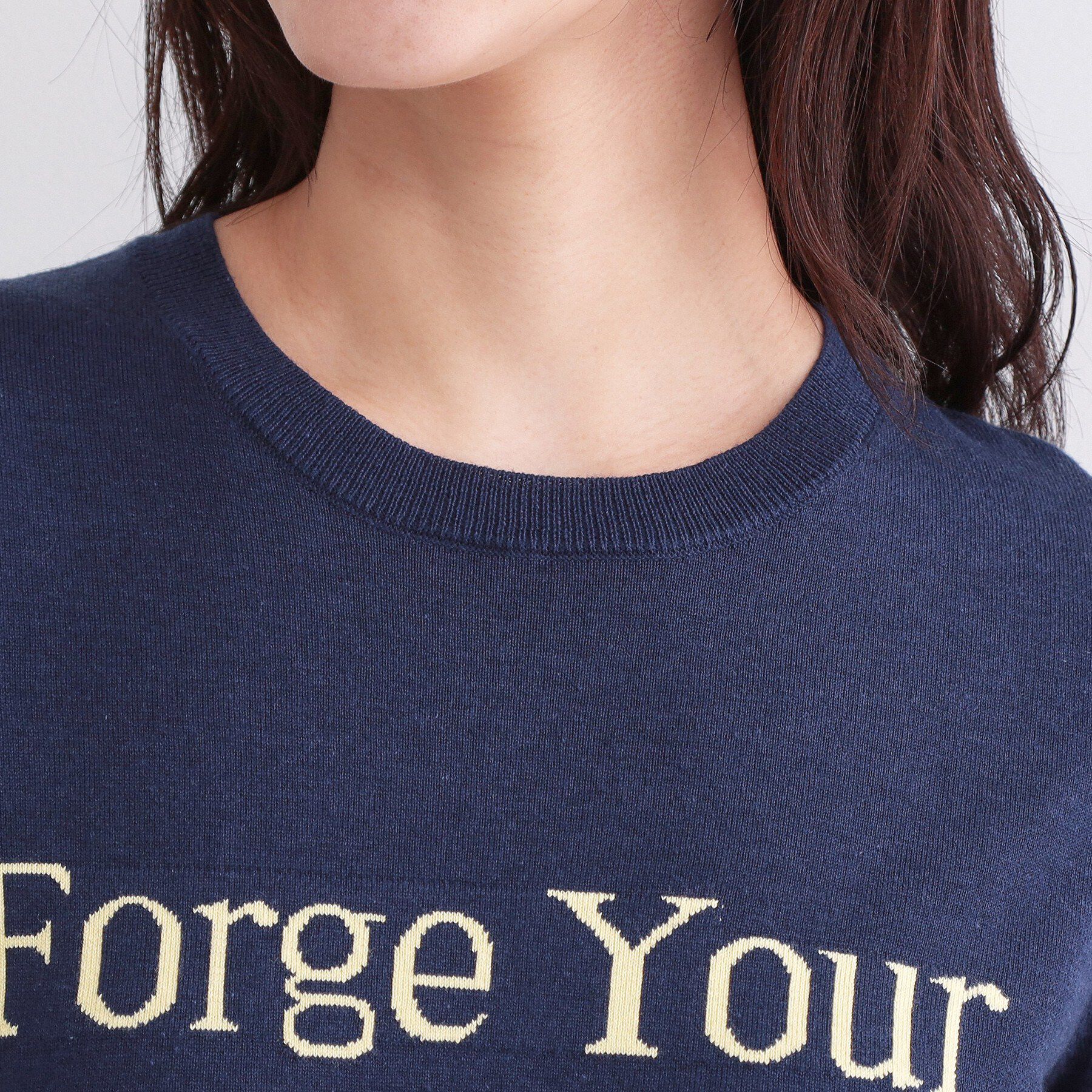 OPAQUE.CLIP「ロゴジャカードニット【洗濯機OK】」|ニット・セーター|