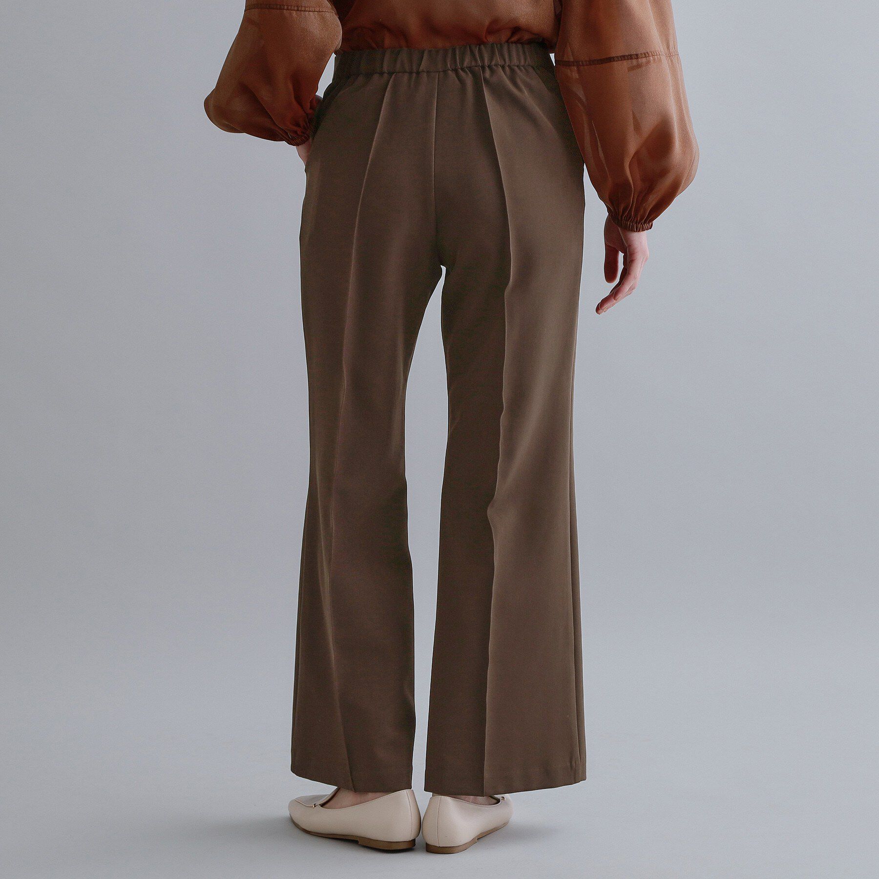 OPAQUE.CLIP「【es】ストレッチピンタックフレアパンツ【洗濯機OK/抗ピル】」|その他|