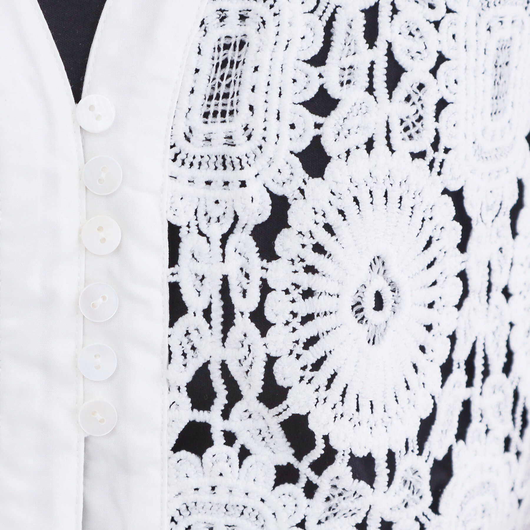 OPAQUE.CLIP「レースVネックベスト」|ベスト・ジレ|