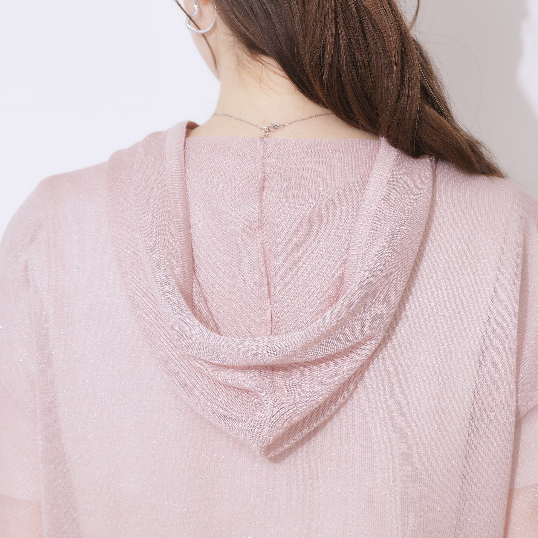 Couture broach「【上品な透け感・大人カジュアル】シアージップアップフーディー」|パーカー|